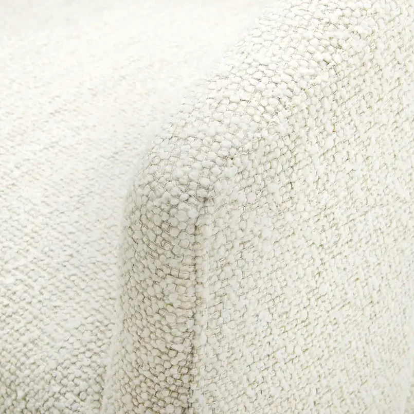 Moe's Home Collection Barrow White Mist Performance Boucle Rolling Dining Chair - Image 9