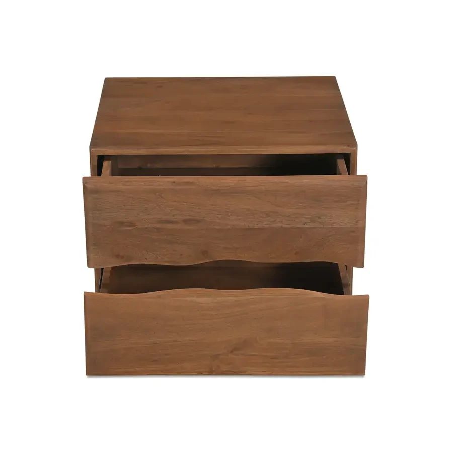 Moe's Home Collection Watson Brown Acacia Wood Nightstand - Image 4