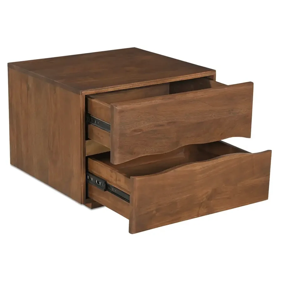 Moe's Home Collection Watson Brown Acacia Wood Nightstand - Image 5