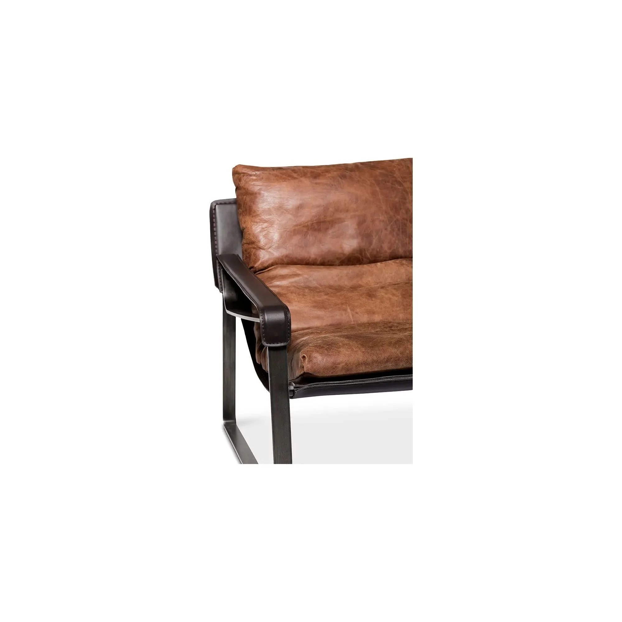 Moe's Home Collection Connor Cappuccino Leather Club Chair - Image 10