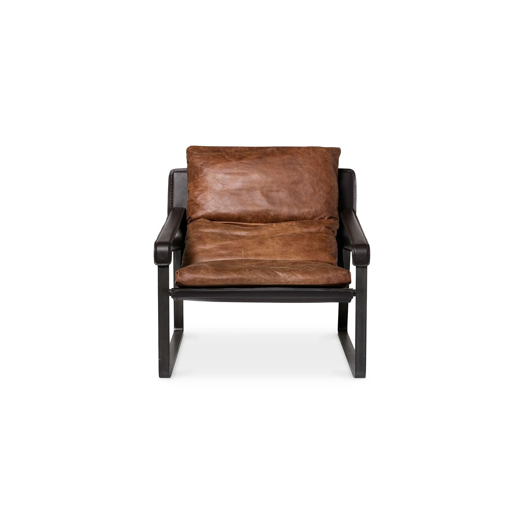 Moe's Home Collection Connor Cappuccino Leather Club Chair - Image 2