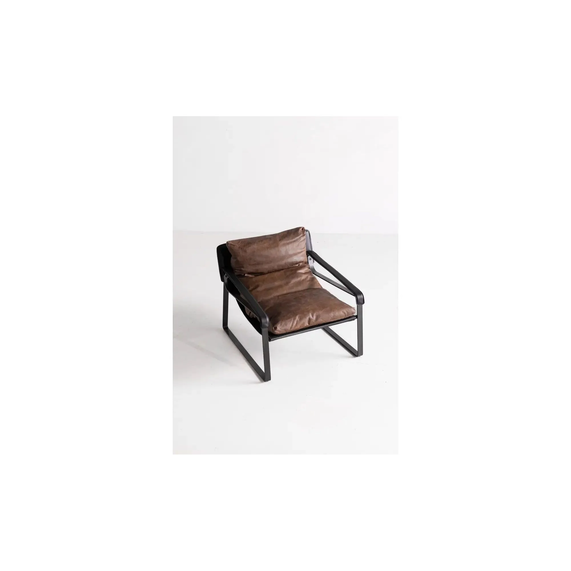 Moe's Home Collection Connor Cappuccino Leather Club Chair - Image 4