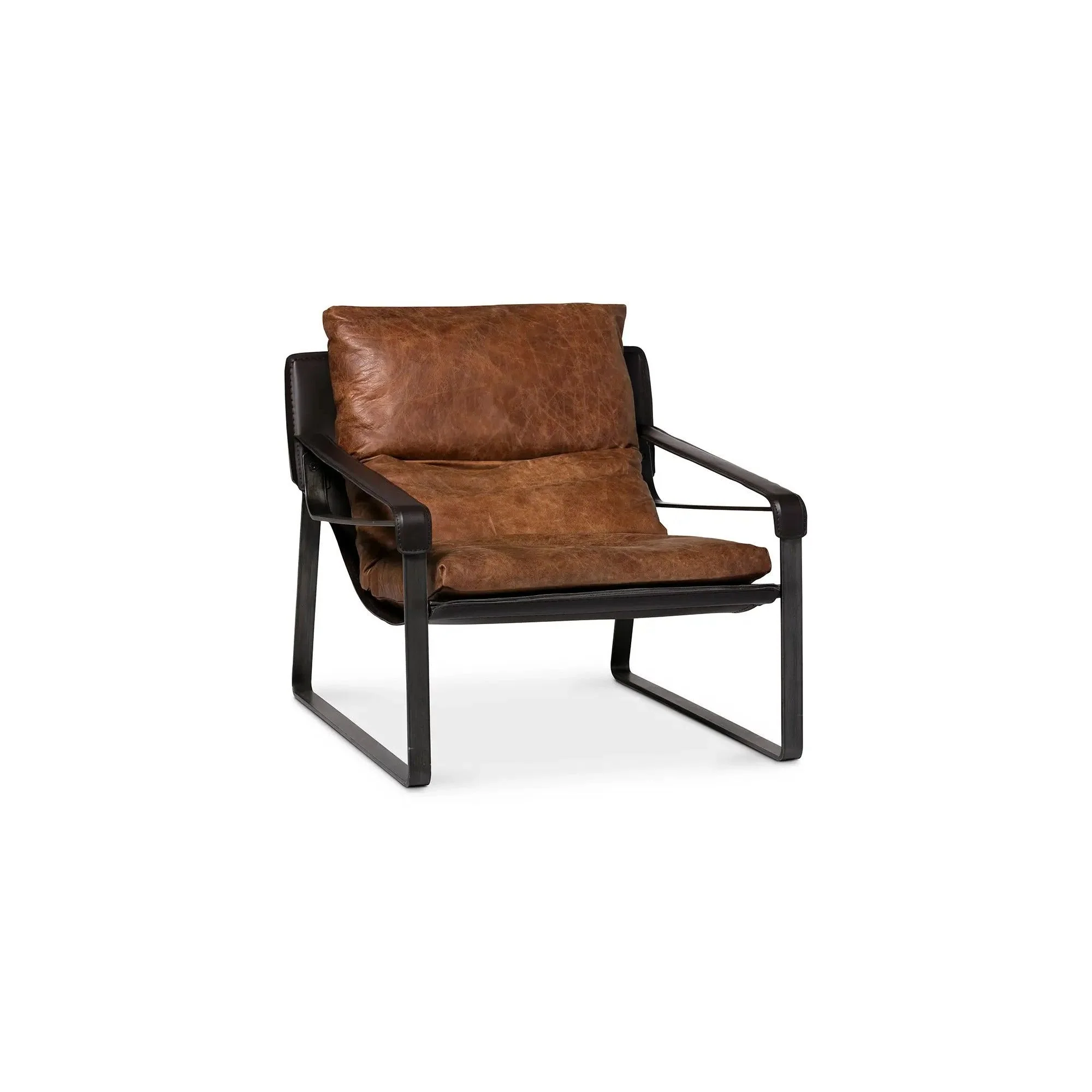 Moe's Home Collection Connor Cappuccino Leather Club Chair - Image 6