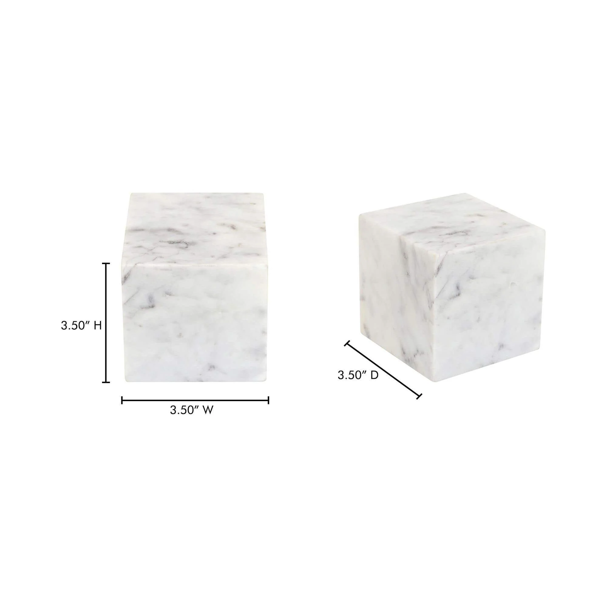 Moe's Home Cora Cube Tabletop Accent Banswara Purple White Marble - Image 7