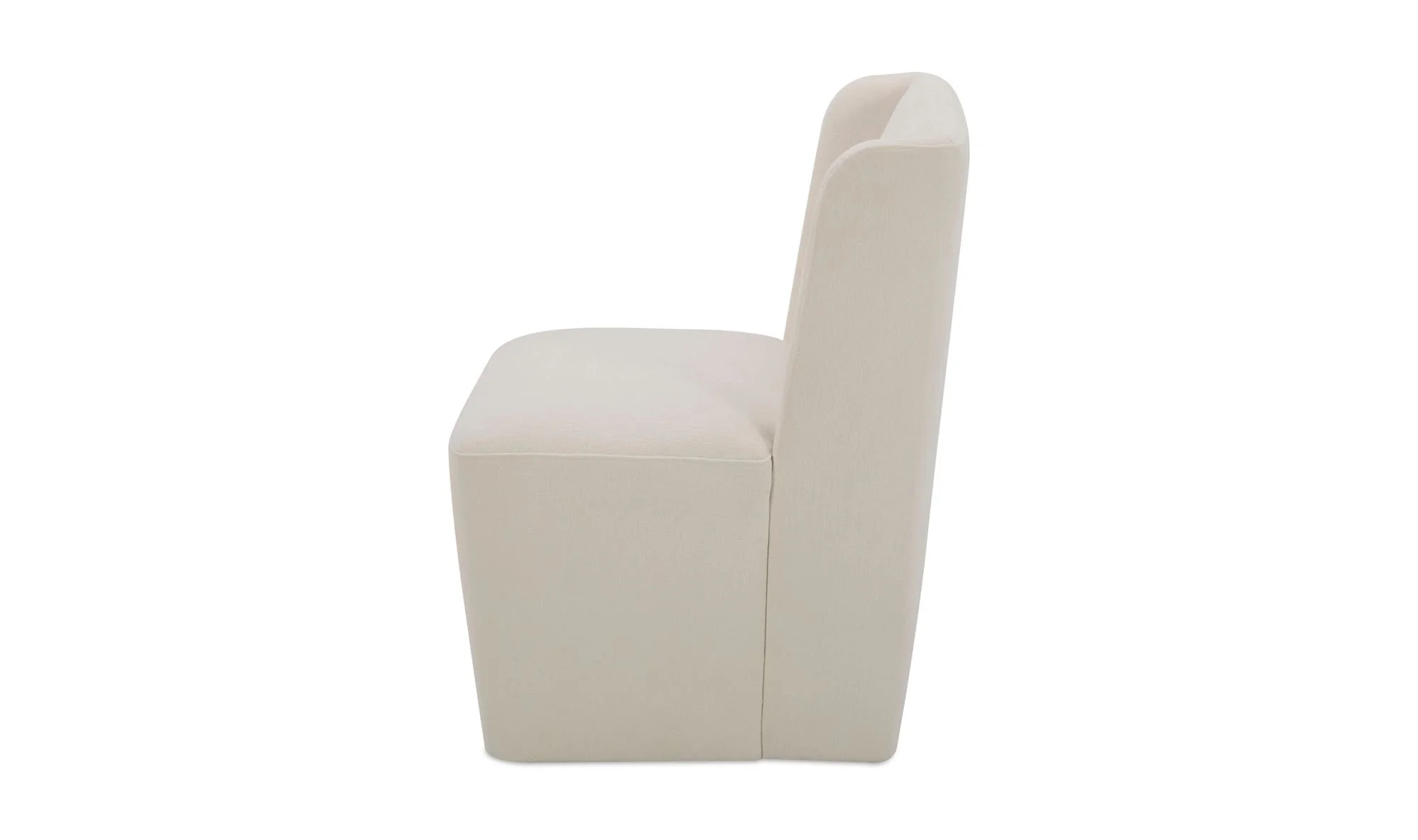 Moe's Home Cormac Rolling Dining Chair Cream - Image 5