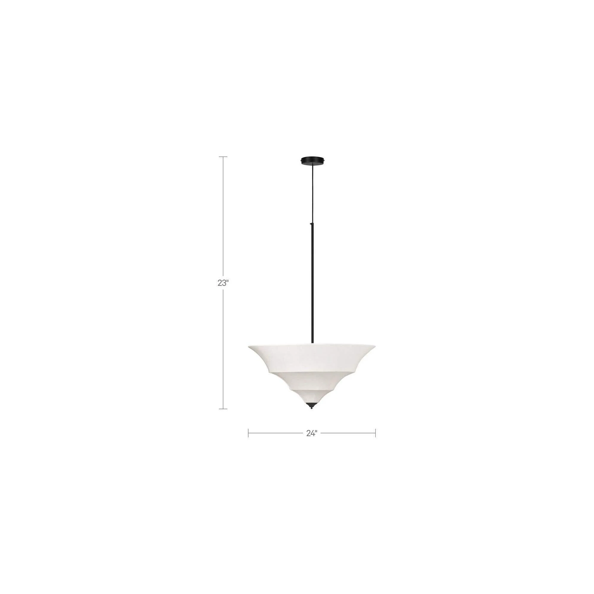 Moe's Home Corrina Pendant Lamp Large White - Image 6