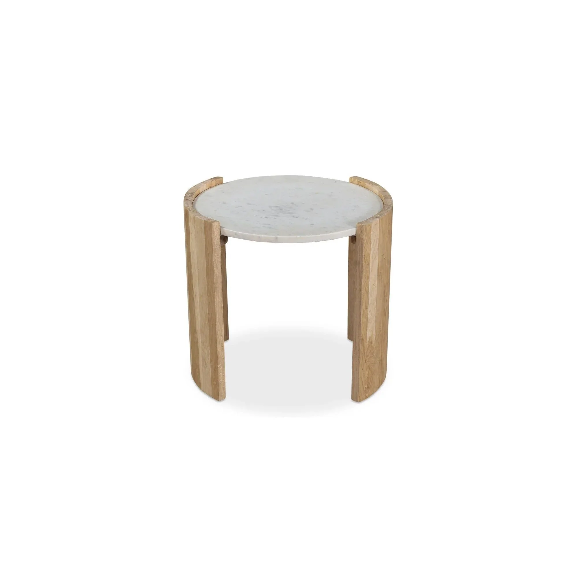 Moe's Home Collection Dala White Solid Oak Side Table - Image 4