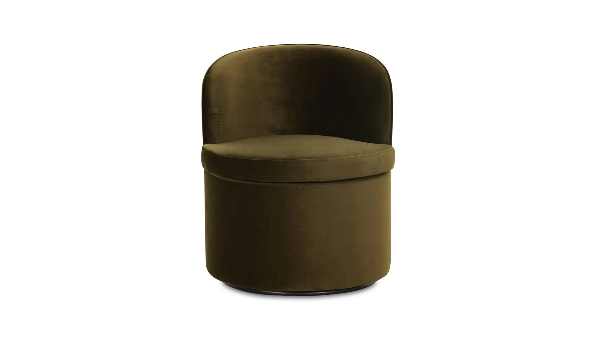 Moe's Home Dane Swivel Dining Chair Faux Green Mohair