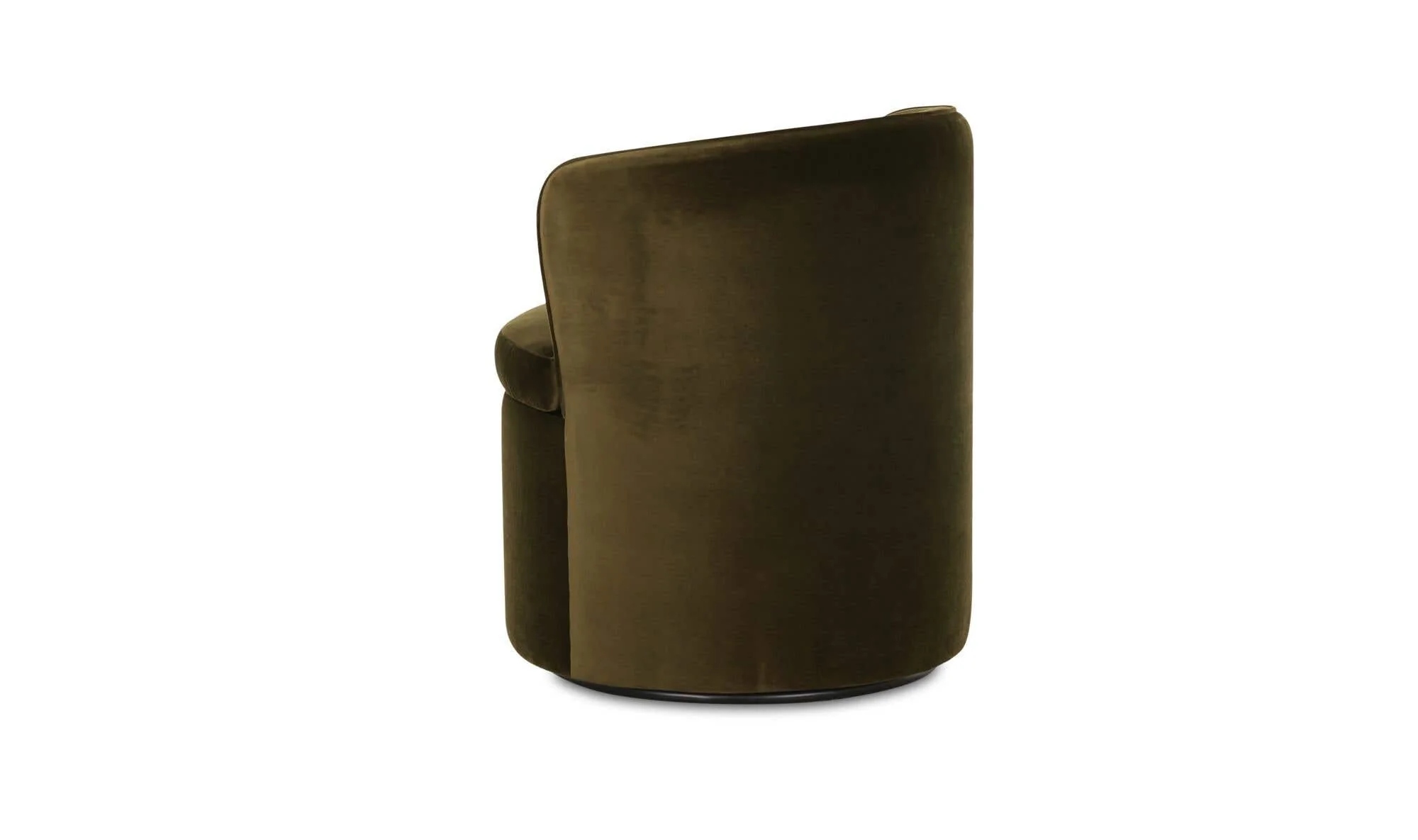 Moe's Home Dane Swivel Dining Chair Faux Green Mohair - Image 5
