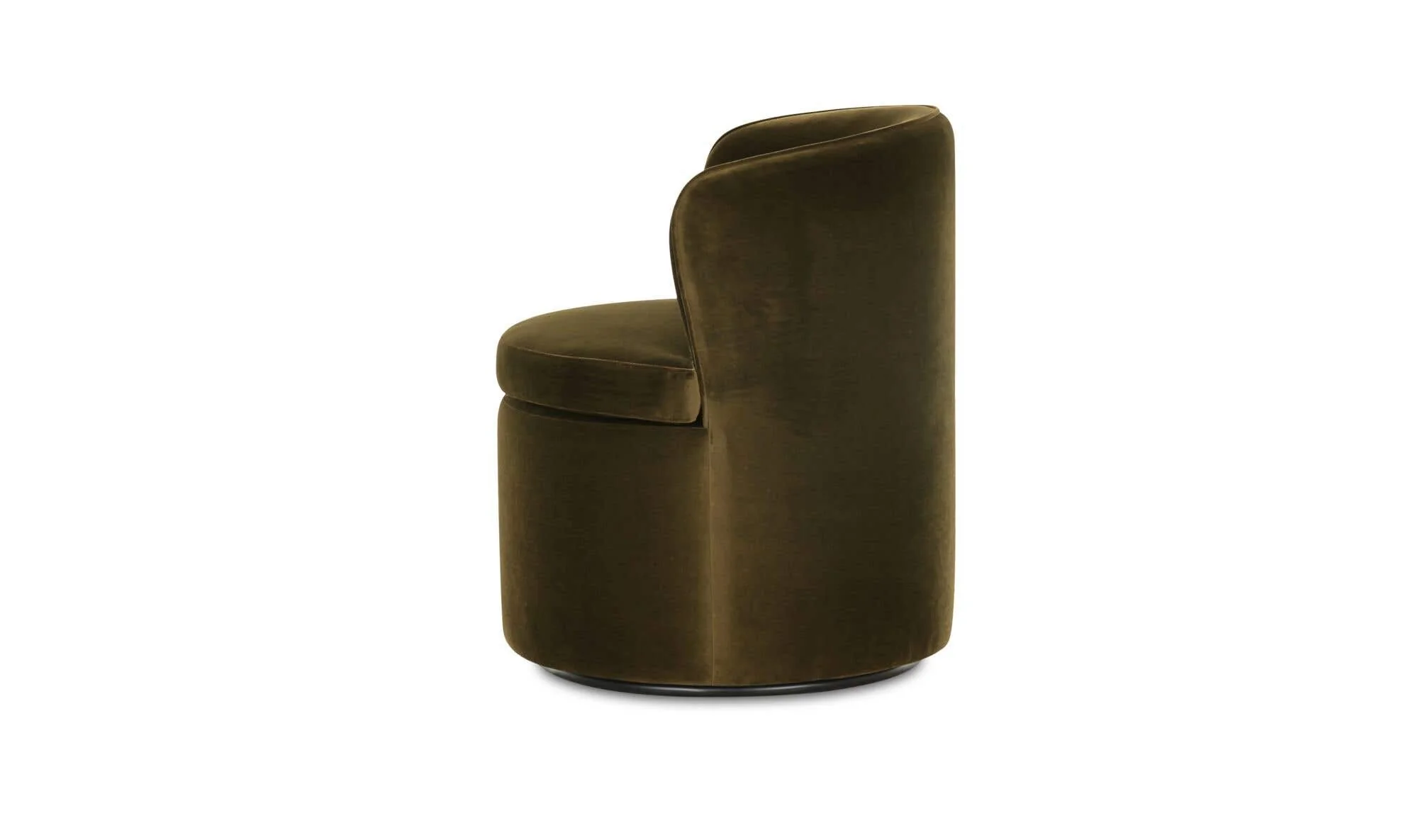 Moe's Home Dane Swivel Dining Chair Faux Green Mohair - Image 6