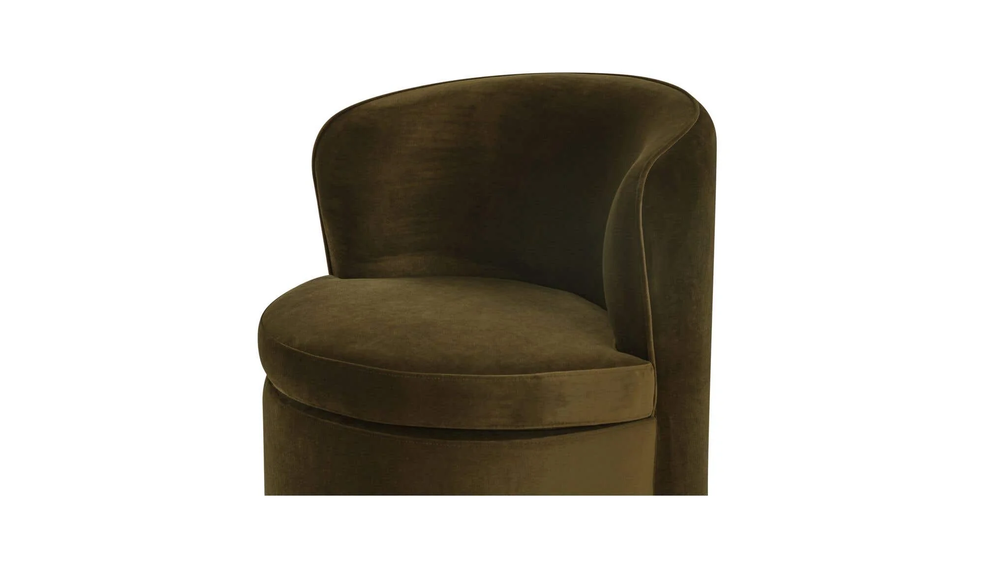 Moe's Home Dane Swivel Dining Chair Faux Green Mohair - Image 8