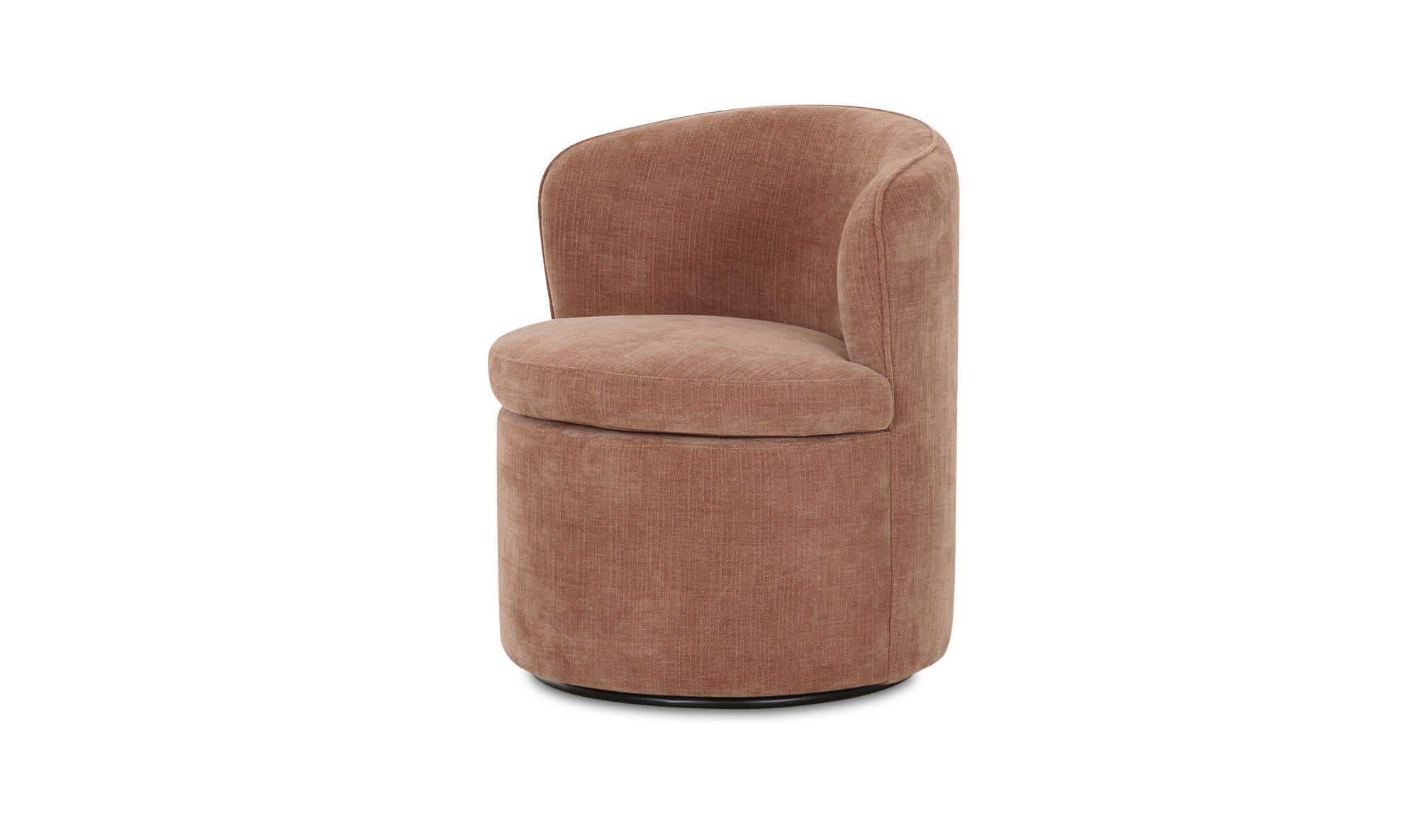 Moe's Home Dane Swivel Dining Chair Heritage Pink - Image 4