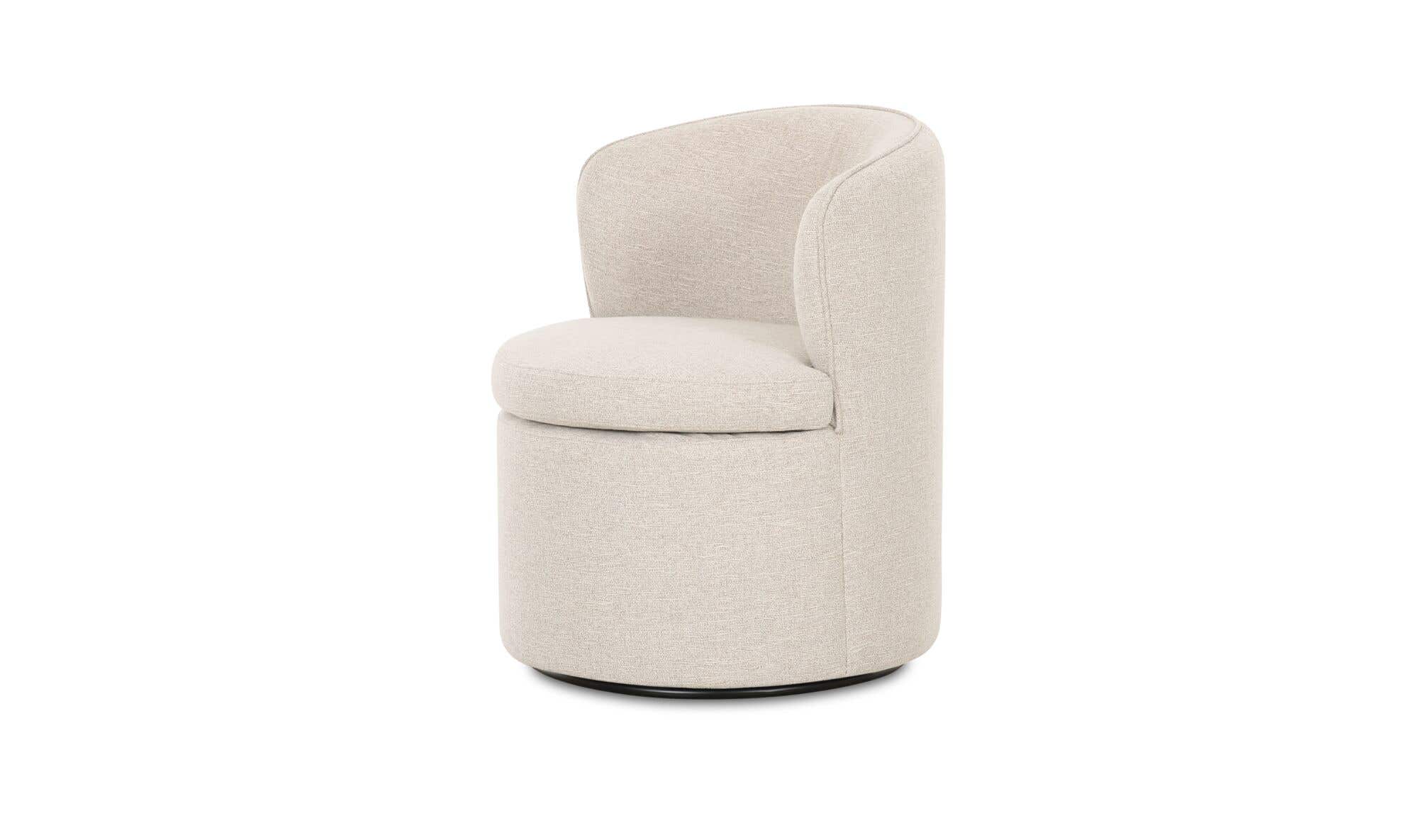 Moe's Home Dane Swivel Dining Chair Oatmeal - Image 4