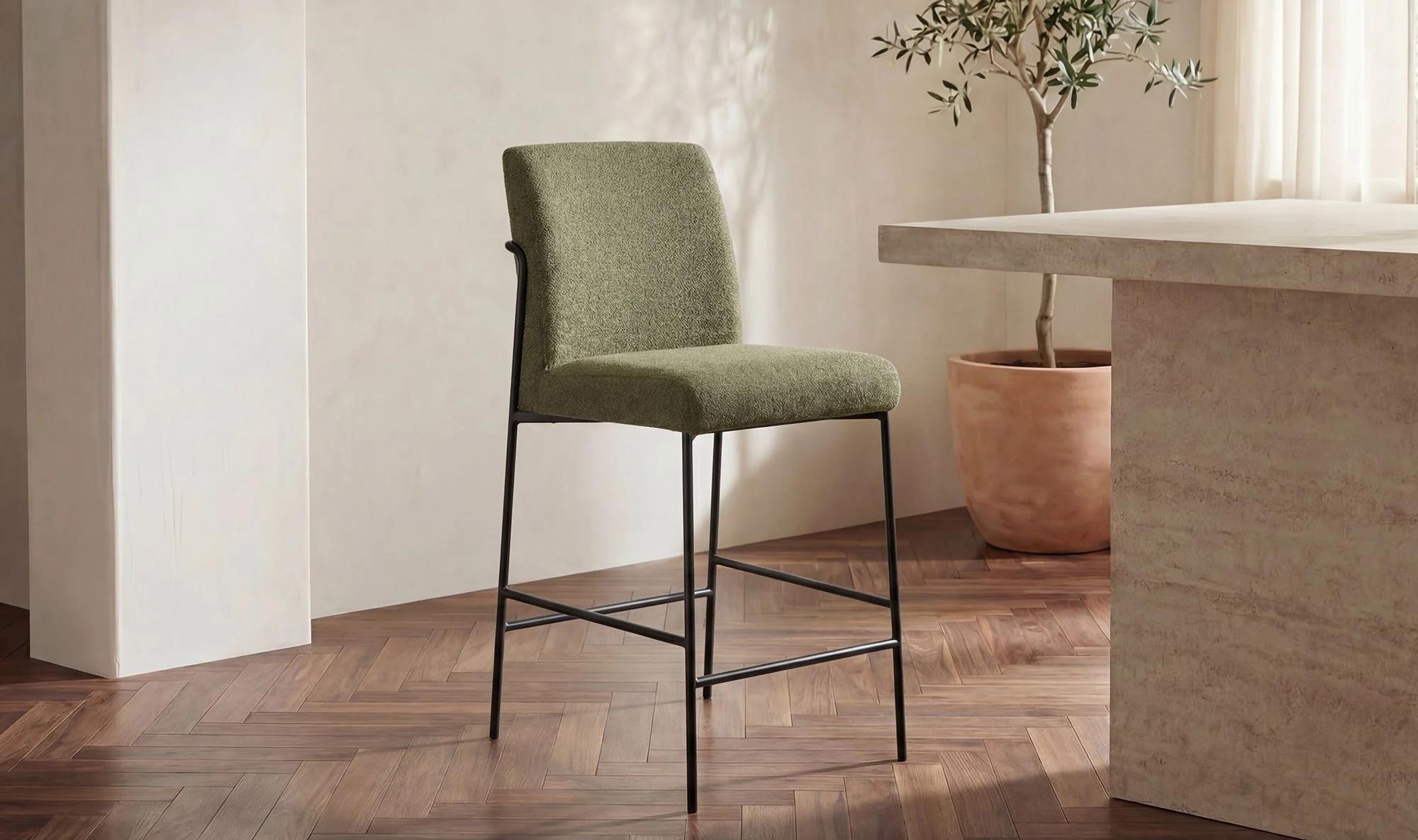 Moe's Home Danny Counter Stool Green - Image 2
