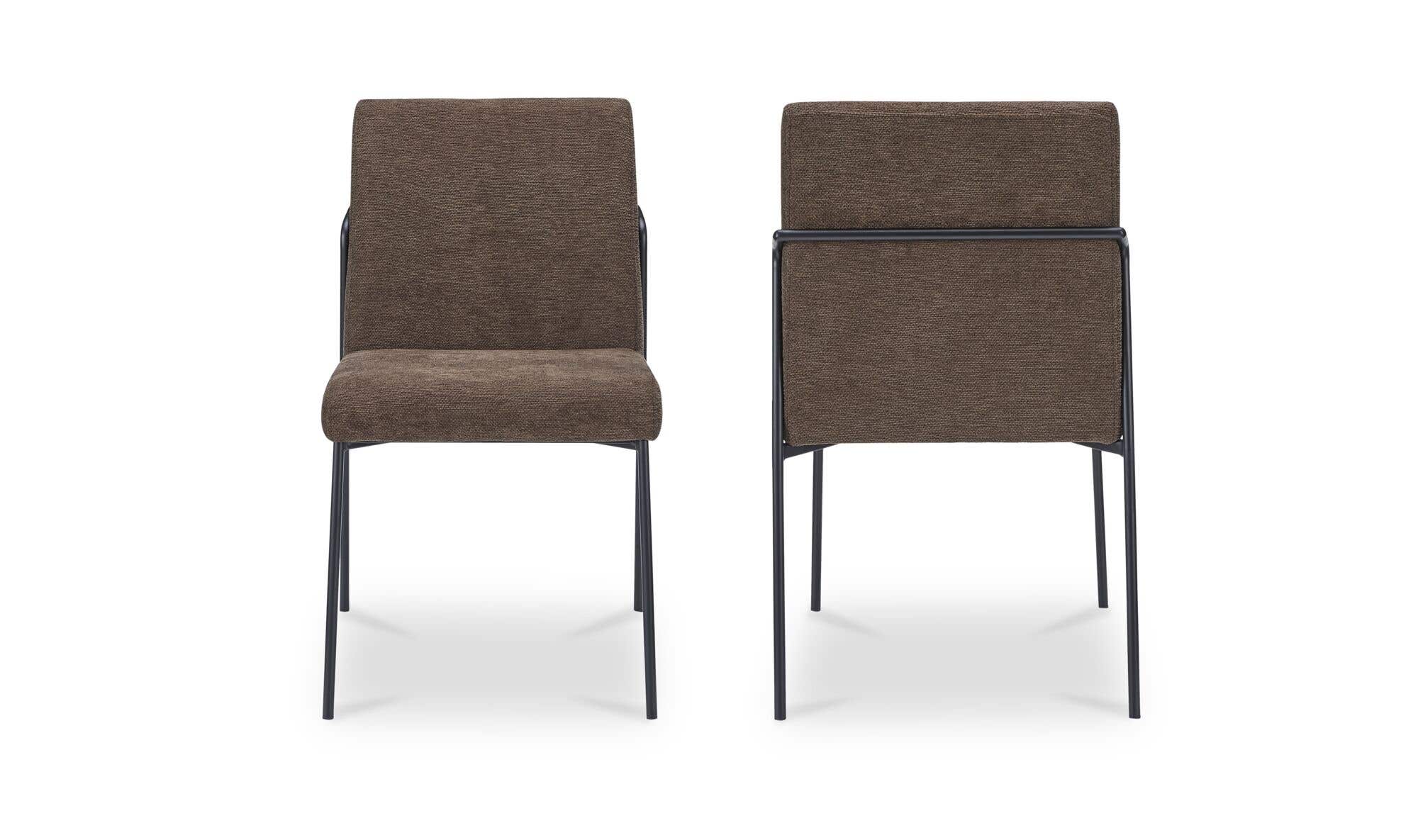Moe's Home Danny Dining Chair Dark Brown Set of Two - Image 4