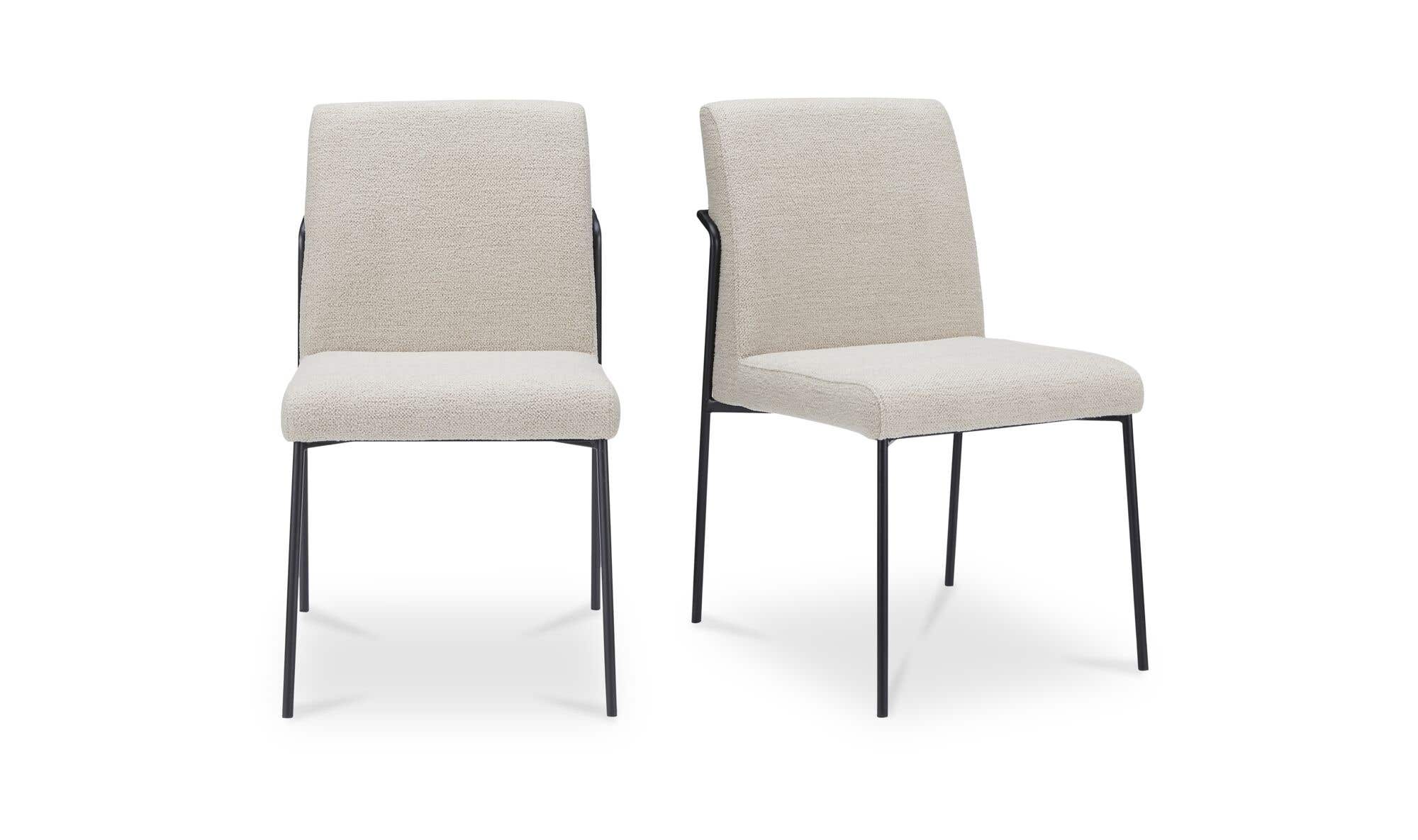 Moe's Home Danny Dining Chair Ivory Set of Two