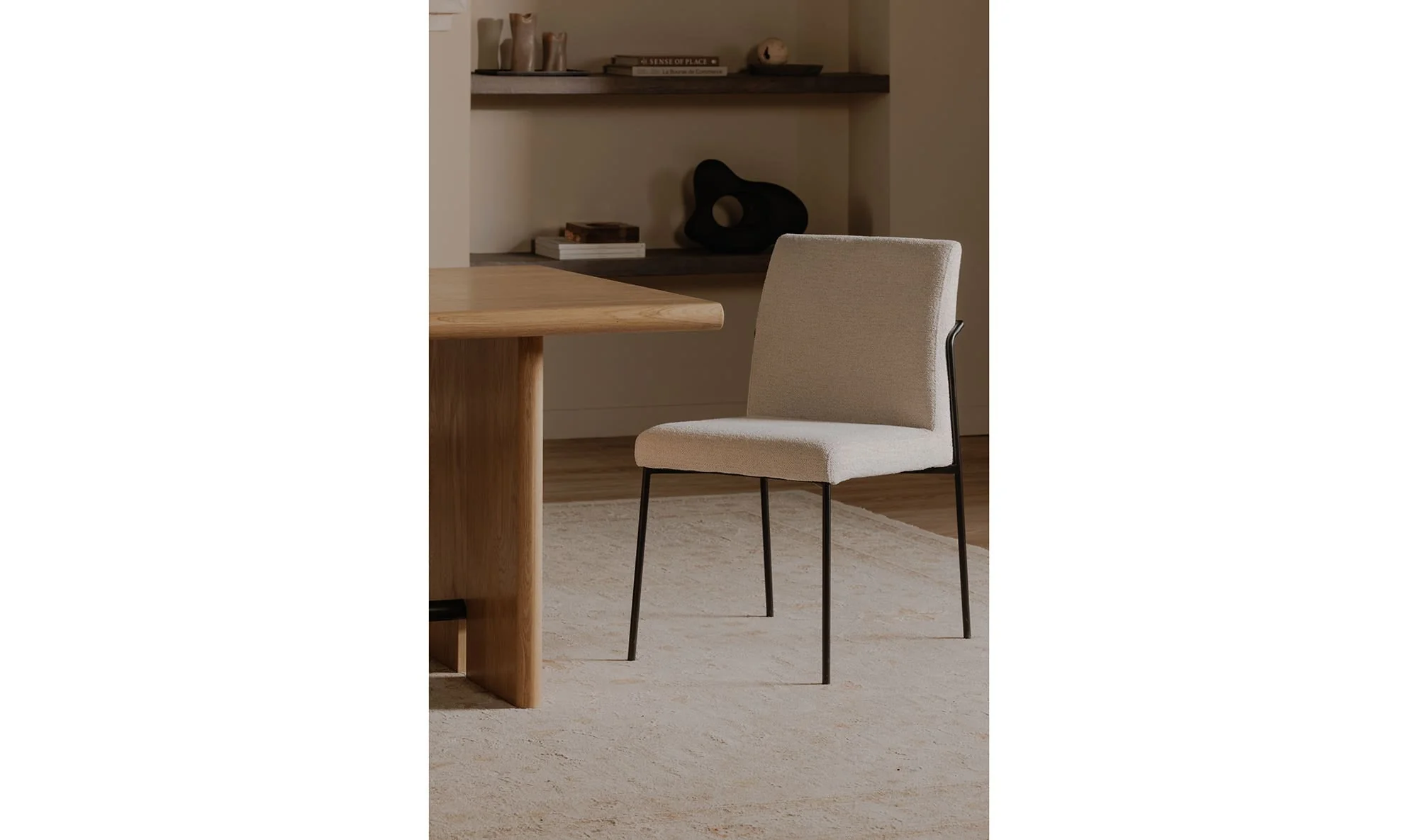 Moe's Home Danny Dining Chair Ivory Set of Two - Image 3