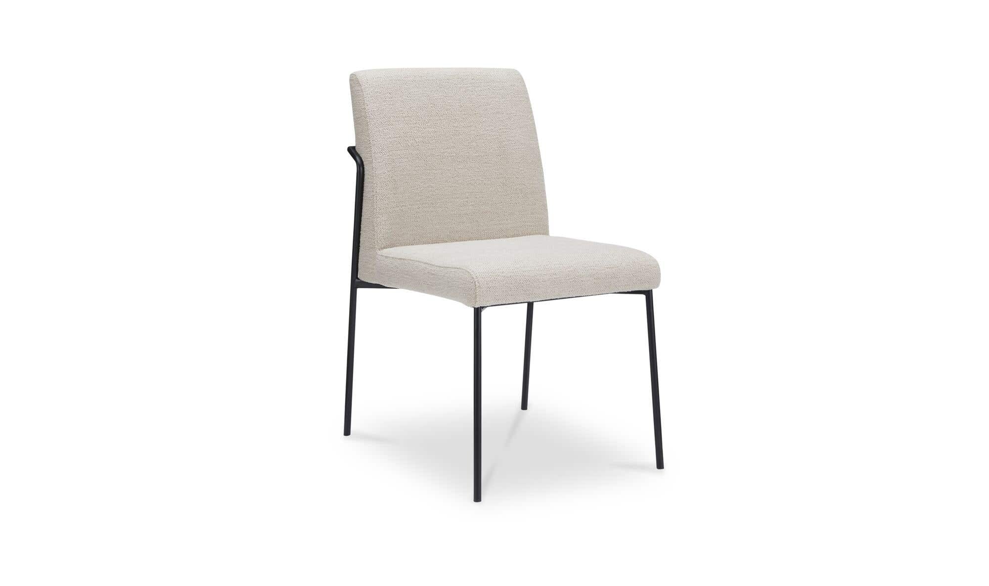 Moe's Home Danny Dining Chair Ivory Set of Two - Image 6