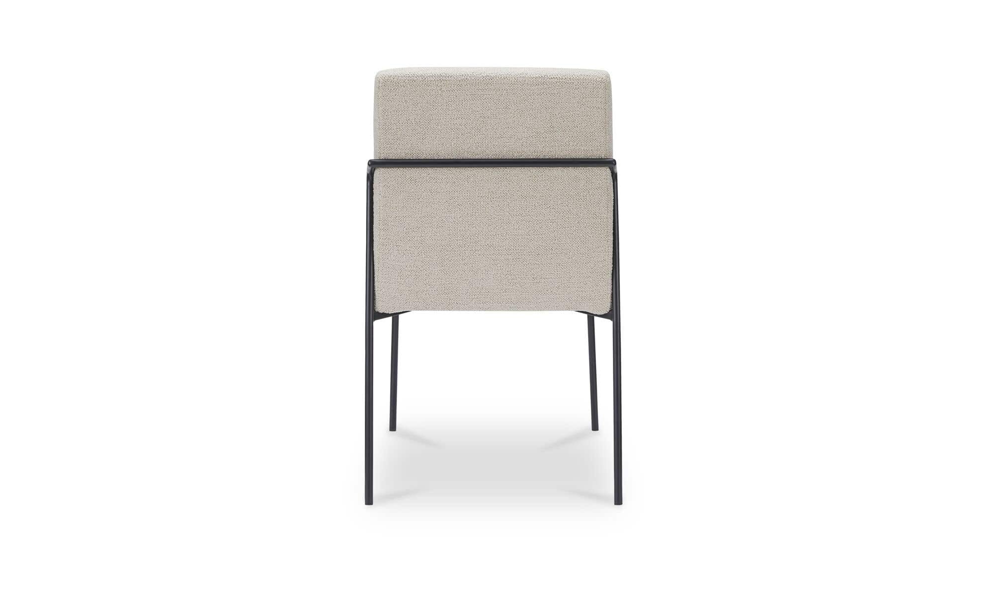 Moe's Home Danny Dining Chair Ivory Set of Two - Image 9