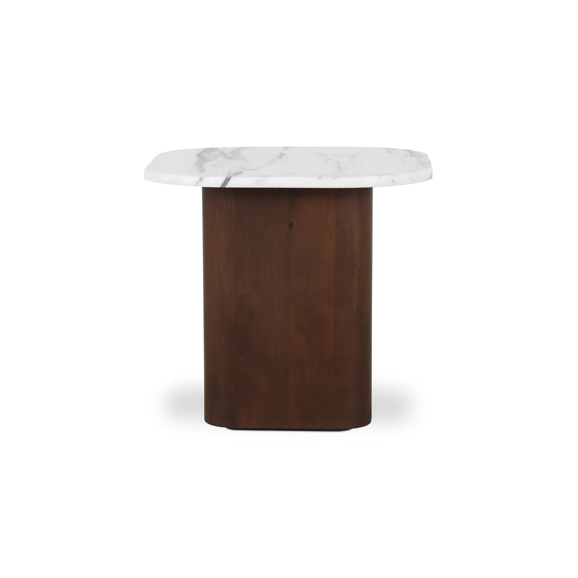 Moe's Home Collection Dash White Calacatta Marble Accent Table