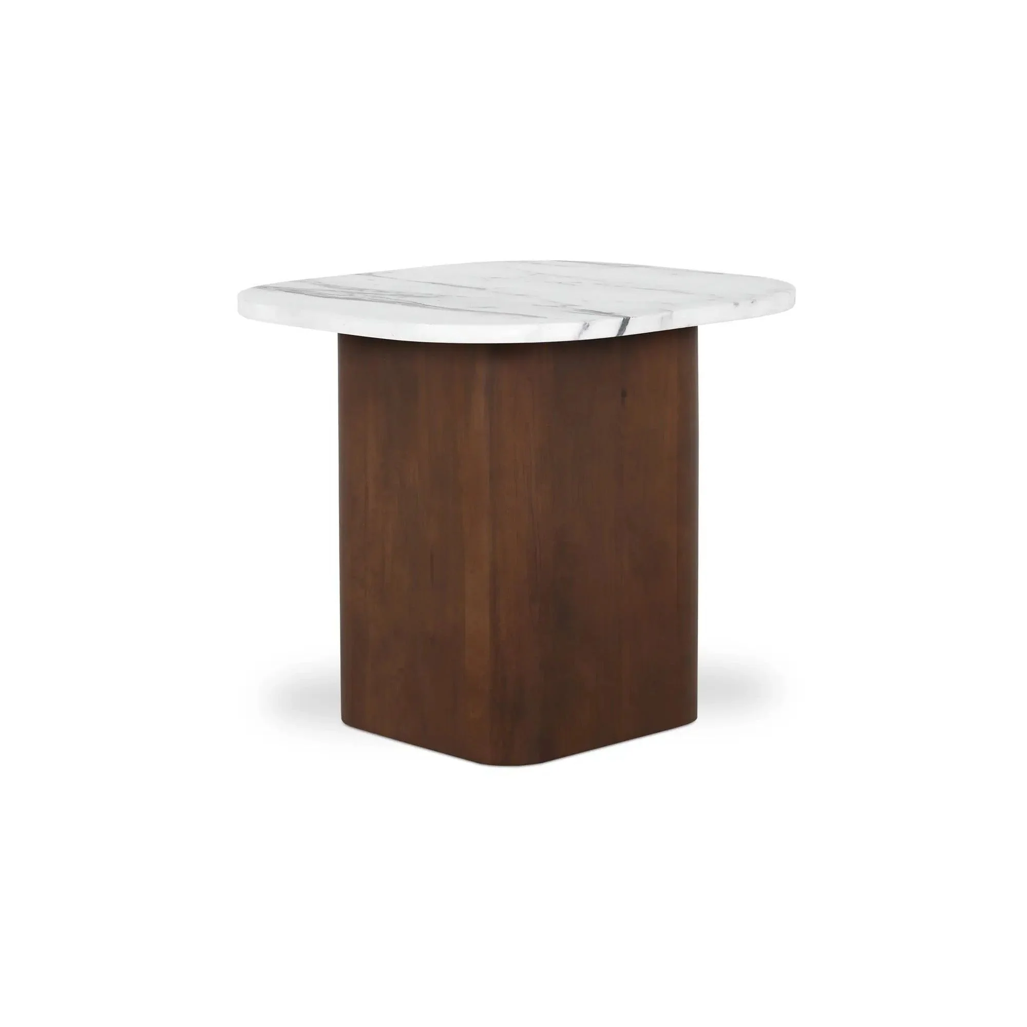 Moe's Home Collection Dash White Calacatta Marble Accent Table - Image 3