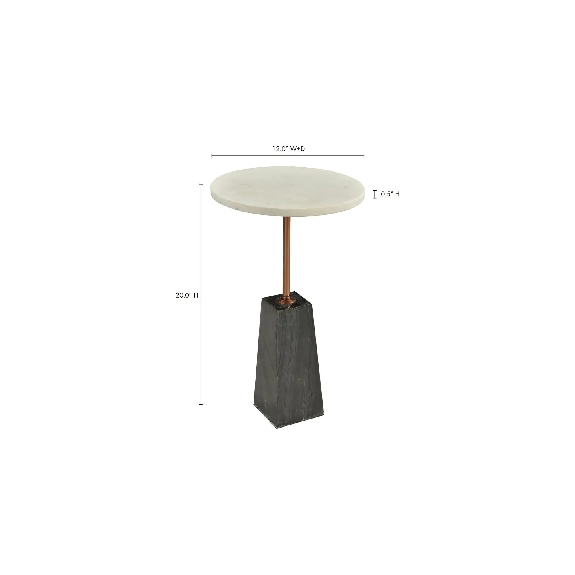 Moe's Home Collection Dawn White Accent Table - Image 5