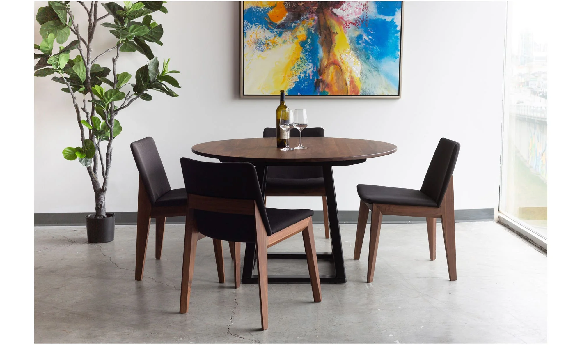 Moe's Home Deco Dining Chair Black- Set Of Two - Image 2
