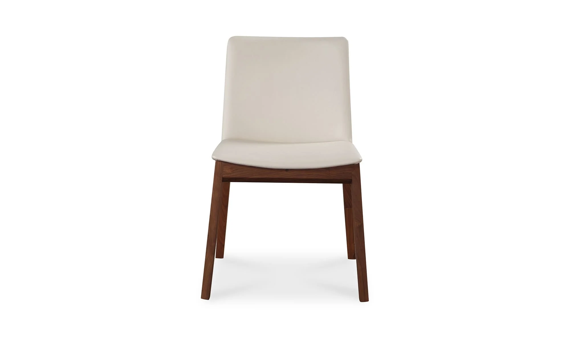 Moe's Home Deco Dining Chair Cream White PVC - Set Of Two - Image 6