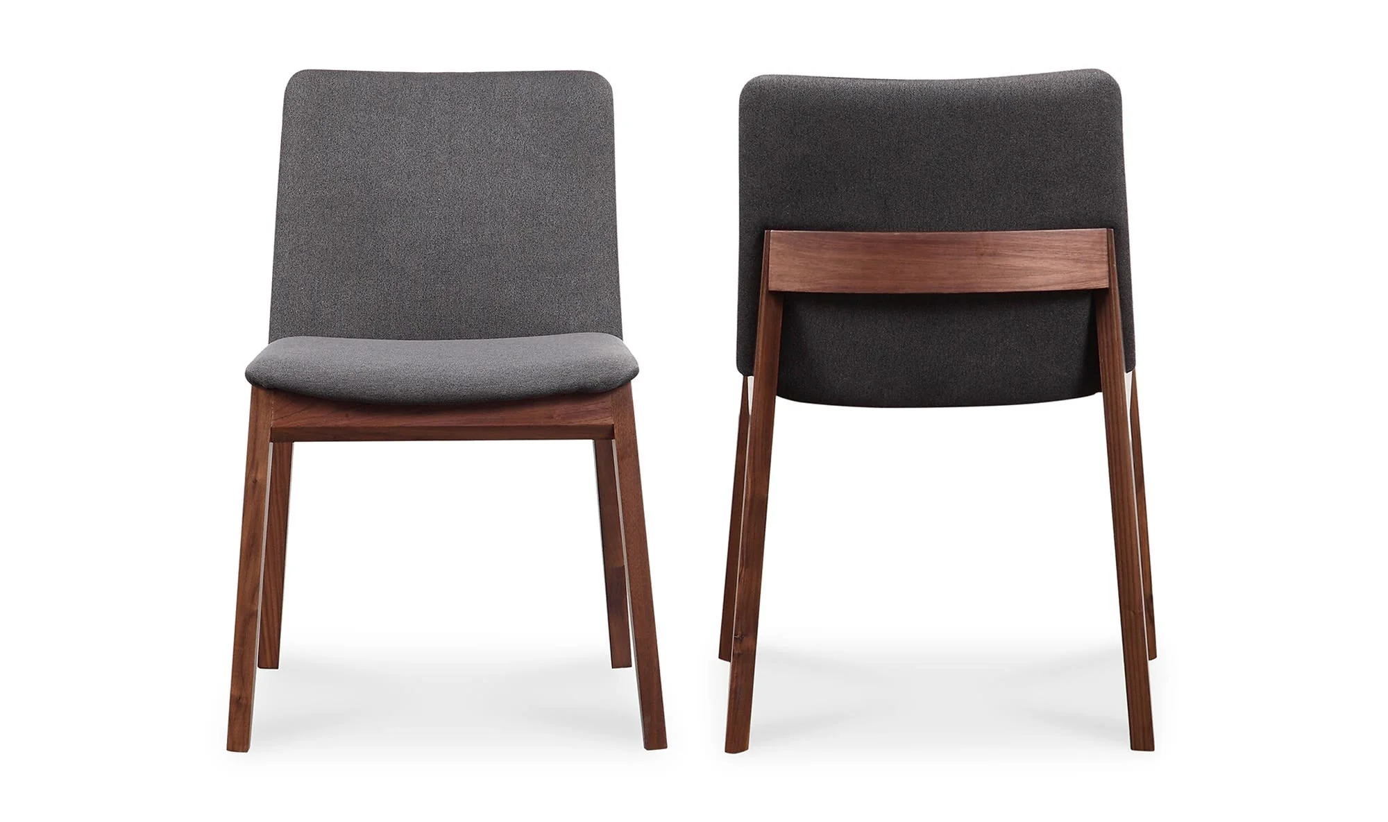 Moe's Home Deco Dining Chair Dark Grey - Set Of Two - Image 3