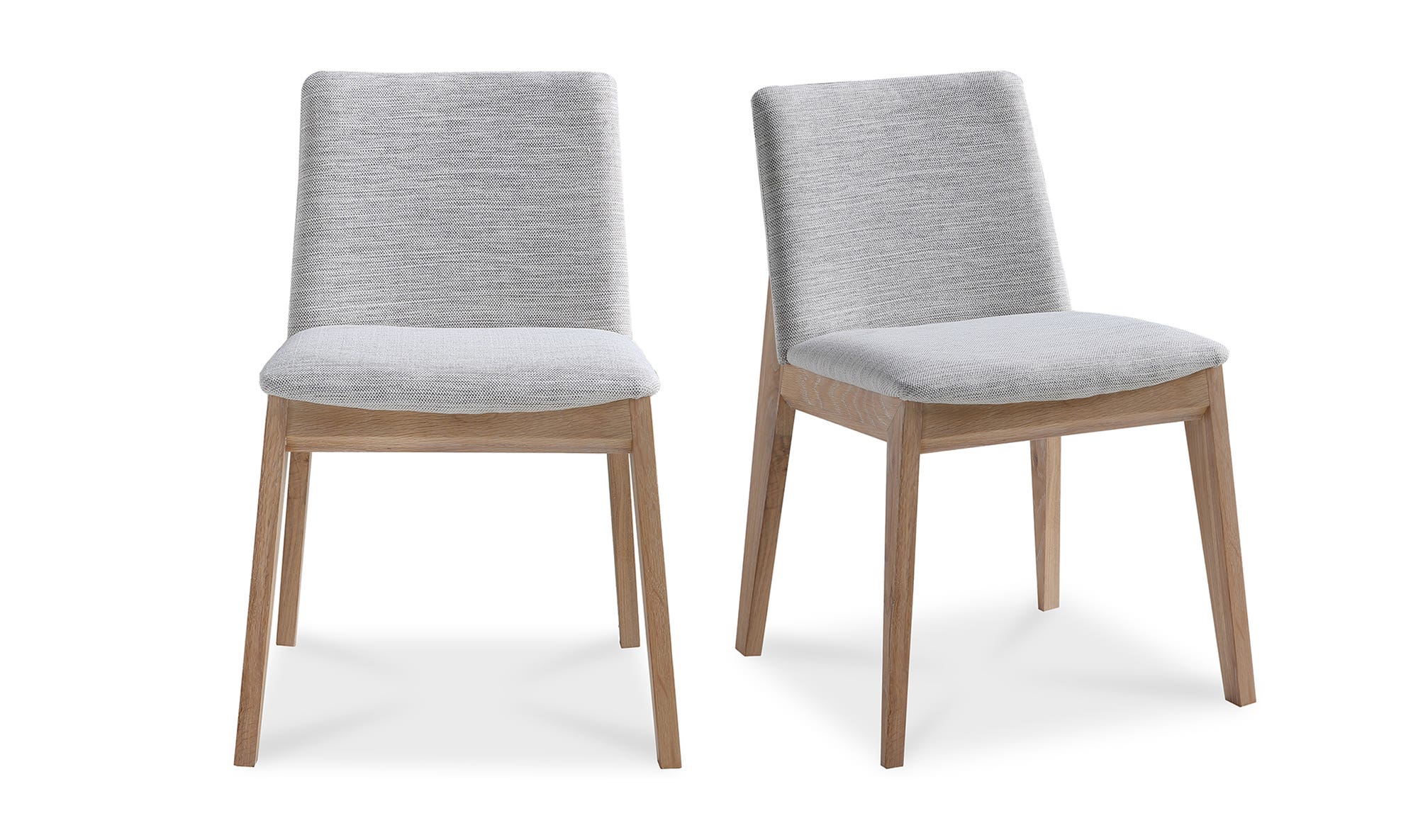 Moe's Home Deco Oak Dining Chair Light Grey - Set Of Two - Image 4