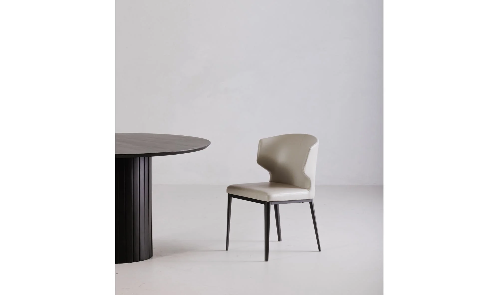 Moe's Home Delaney Dining Chair Beige - Set Of Two - Image 2