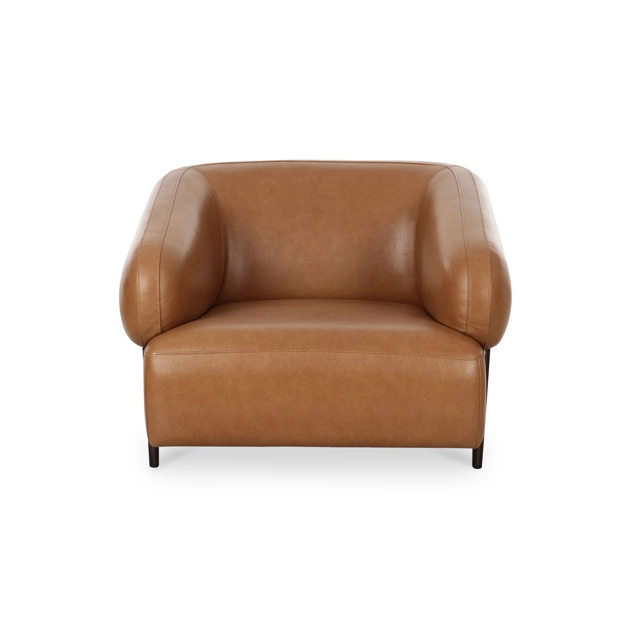 Moe's Home Collection Devlin Tan Leather Lounge Chair - Image 2