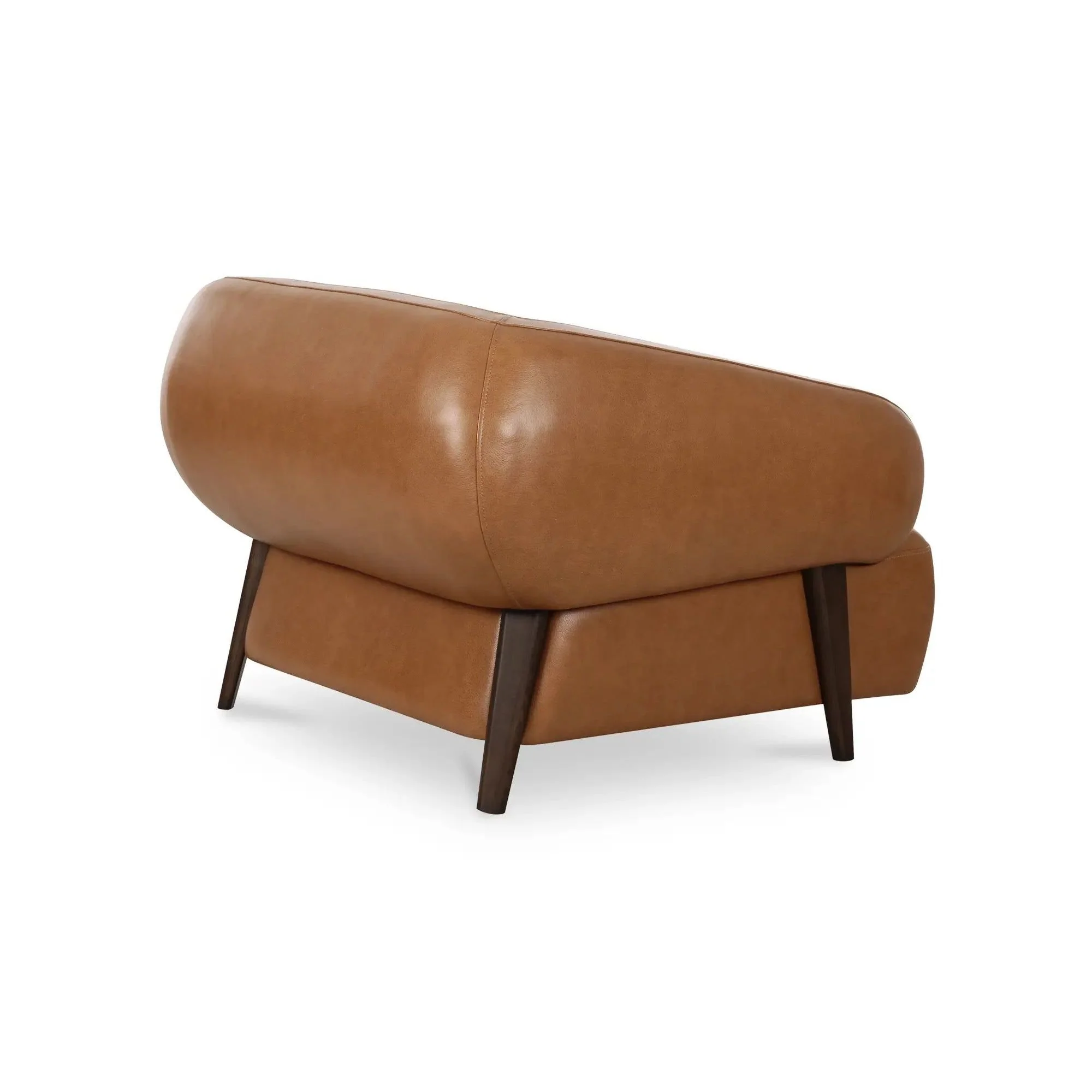 Moe's Home Collection Devlin Tan Leather Lounge Chair - Image 5