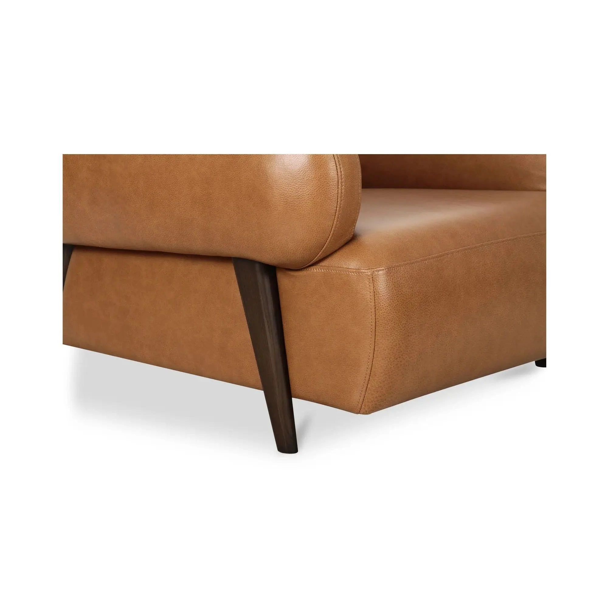 Moe's Home Collection Devlin Tan Leather Lounge Chair - Image 8