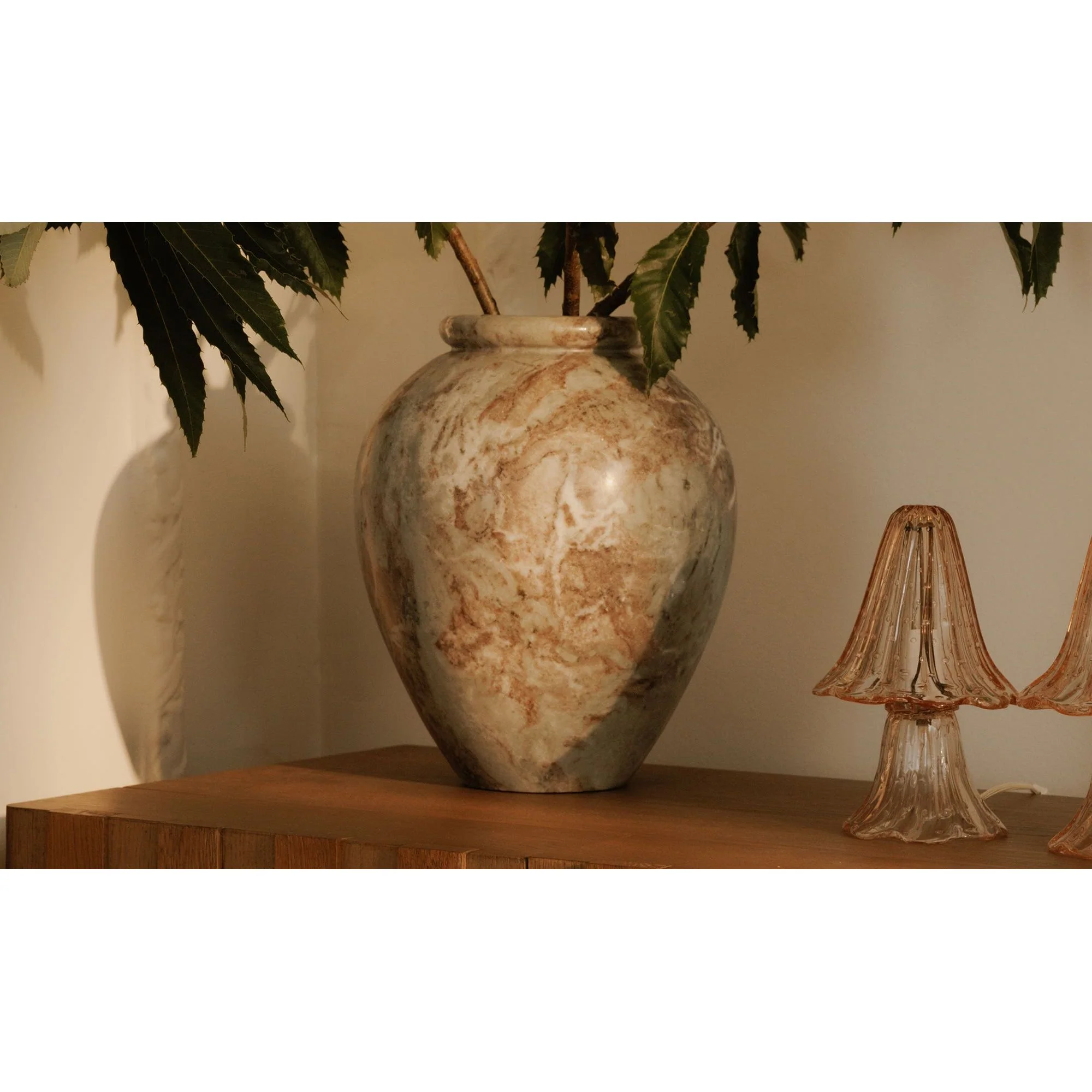 Moe's Home Didion Vase Torrento Marble - Image 4