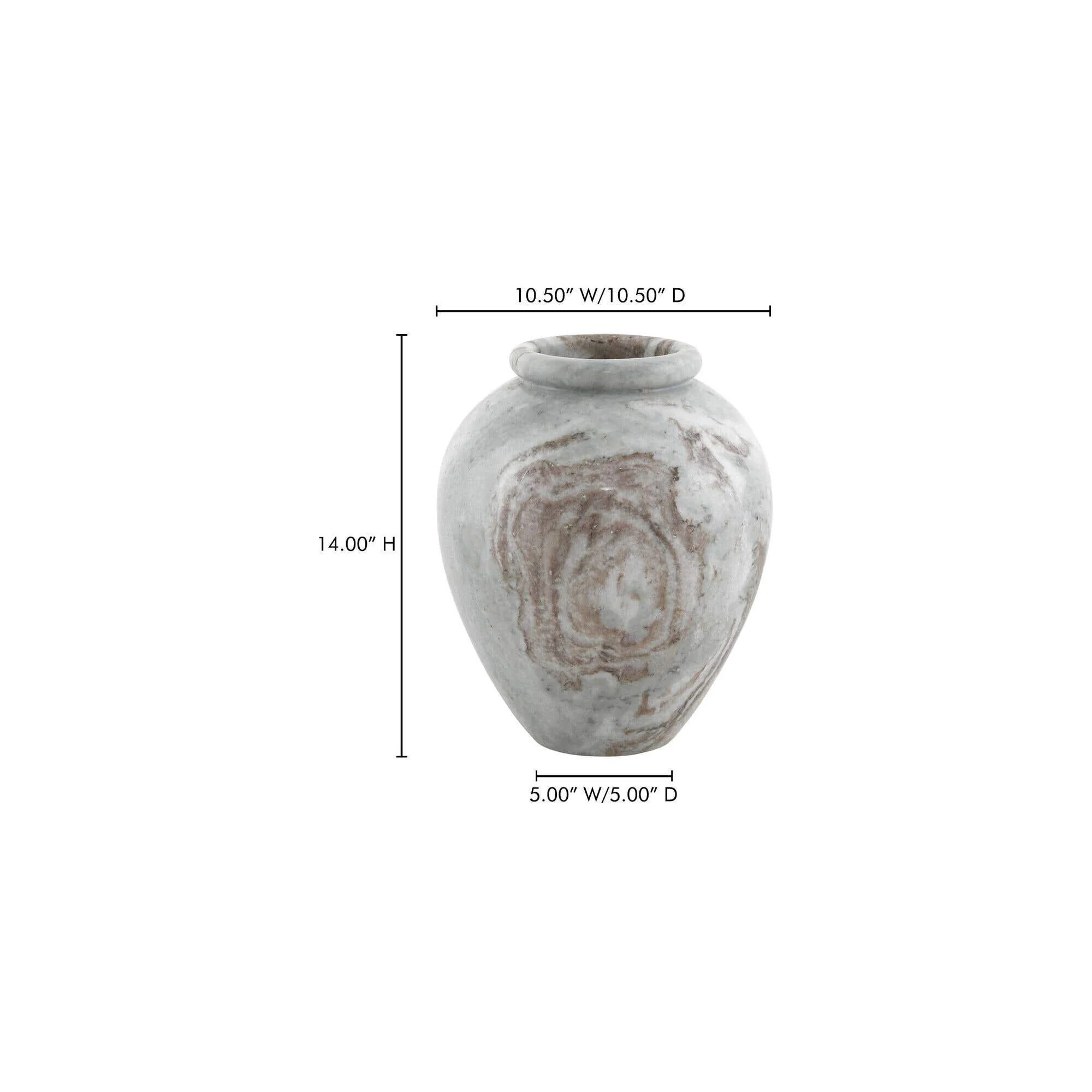Moe's Home Didion Vase Torrento Marble - Image 9