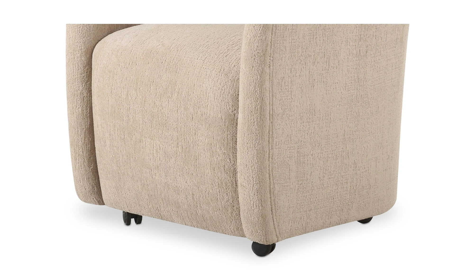 Moe's Home Drava Rolling Dining Chair Beige - Image 10