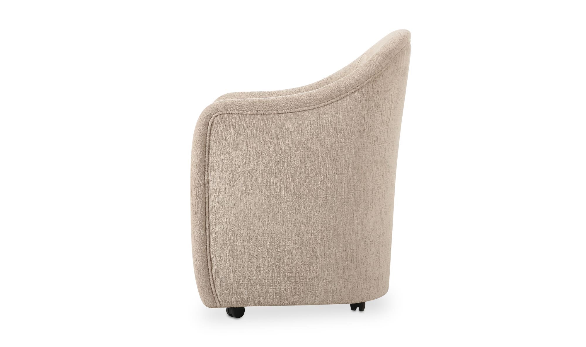 Moe's Home Drava Rolling Dining Chair Beige - Image 6