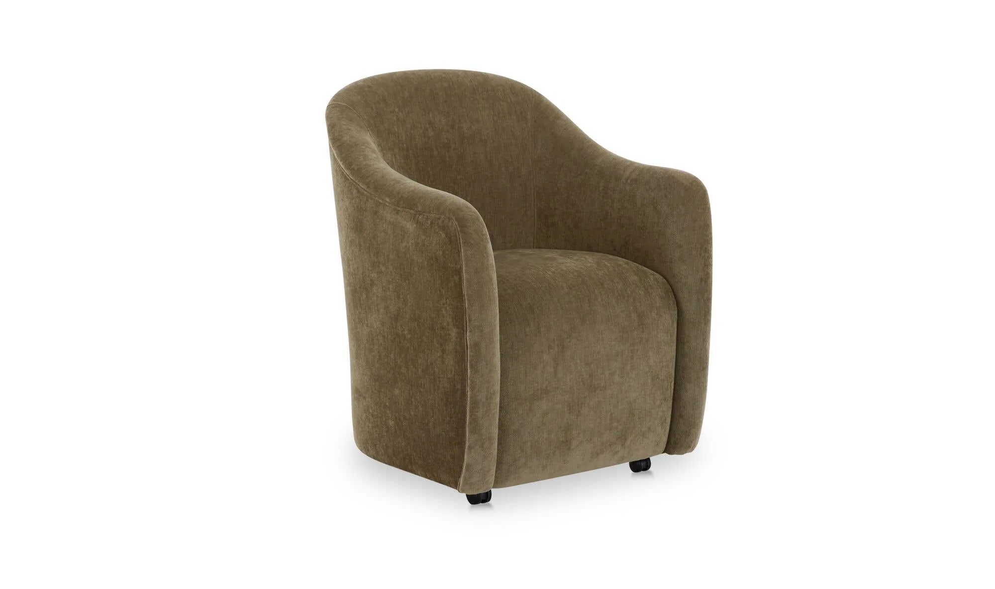Moe's Home Drava Rolling Dining Chair Green - Image 3