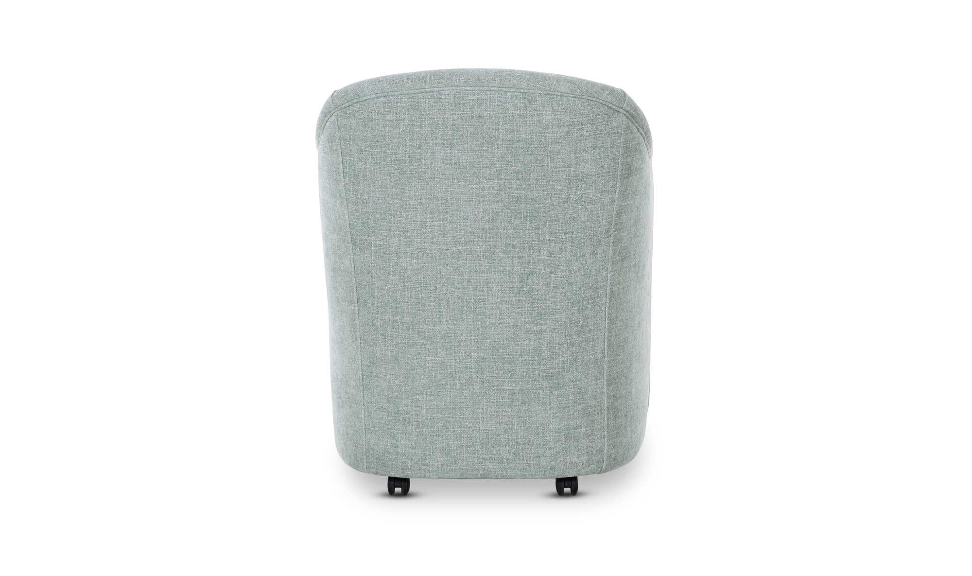 Moe's Home Drava Rolling Dining Chair Light Blue - Image 6