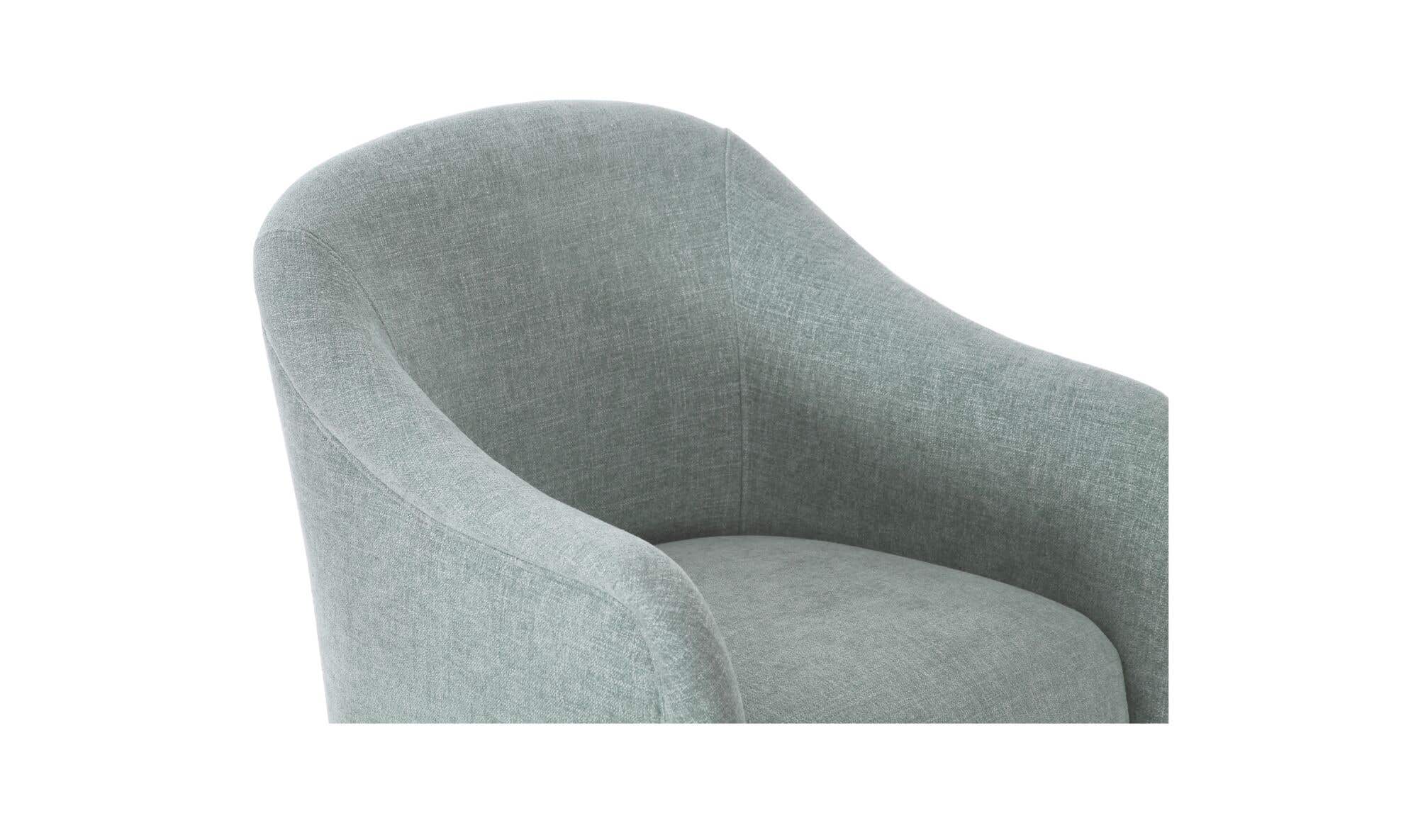 Moe's Home Drava Rolling Dining Chair Light Blue - Image 7