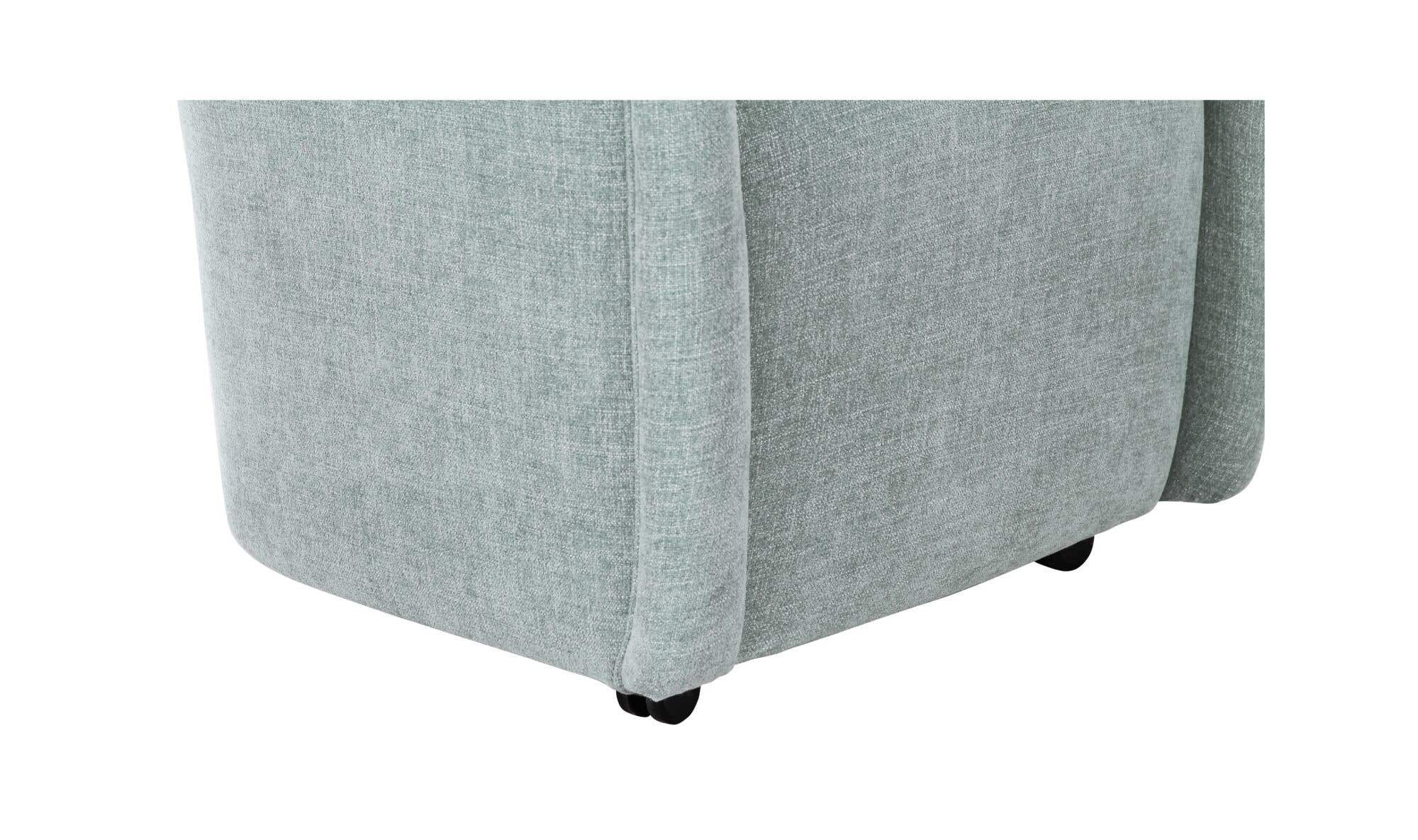 Moe's Home Drava Rolling Dining Chair Light Blue - Image 8