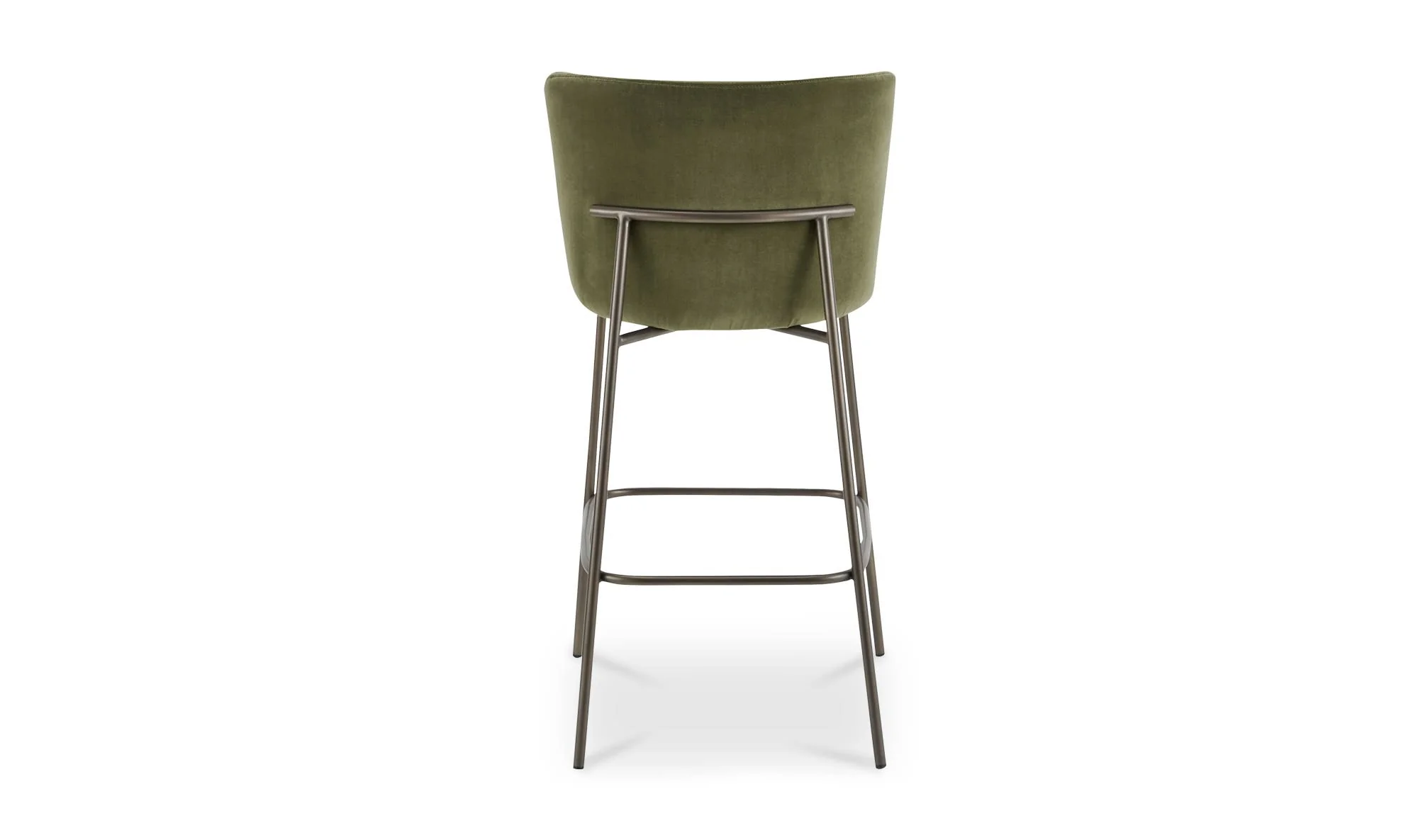 Moe's Home Early Bar Stool Faux Green Mohair - Image 7