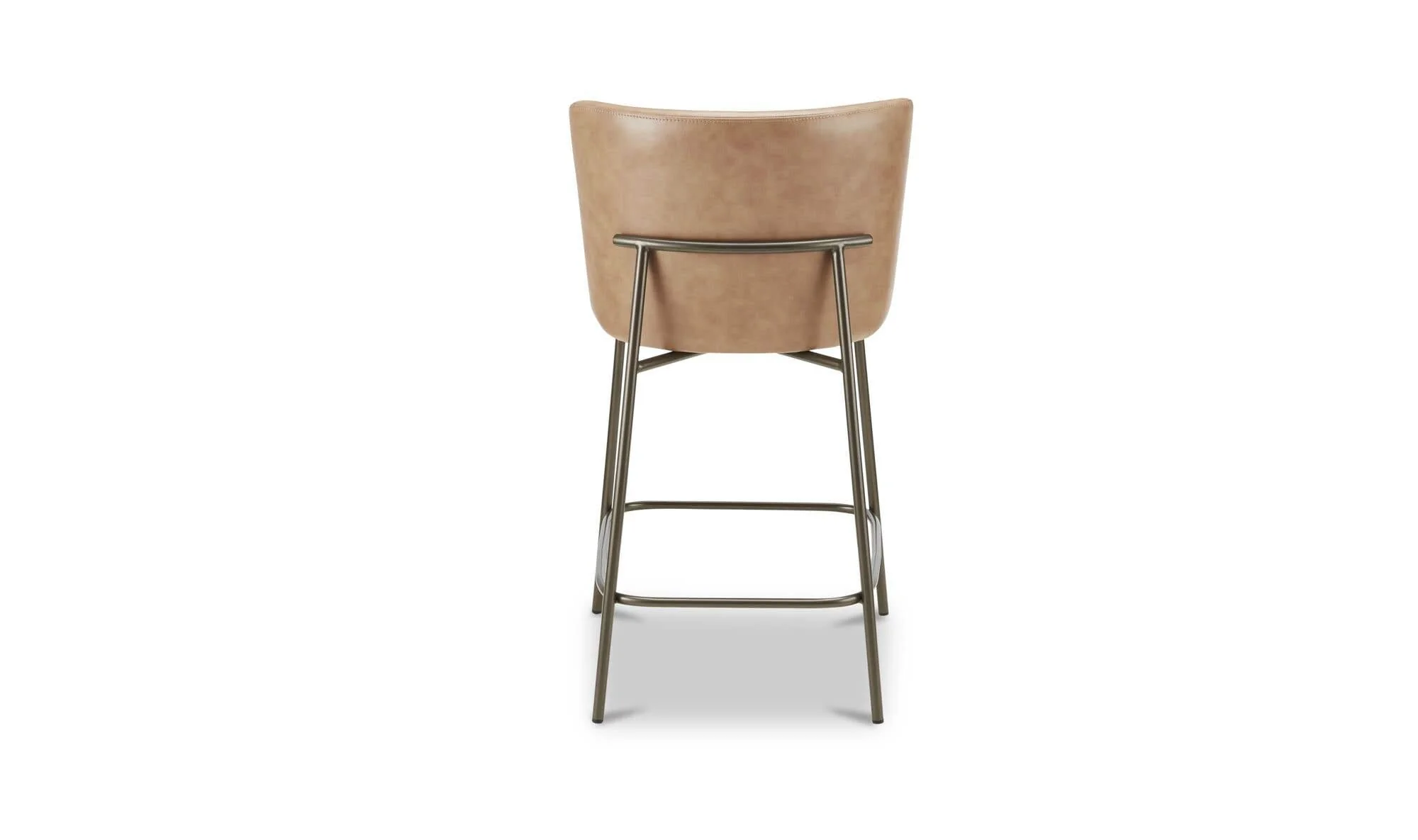 Moe's Home Early Counter Stool Tan Leather - Image 6