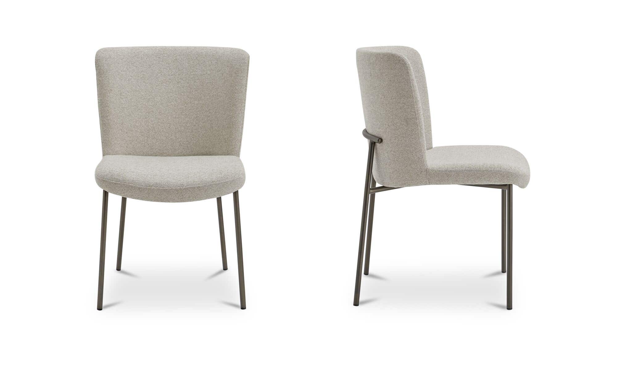 Moe's Home Early Dining Chair Beige-Set Of Two - Image 3