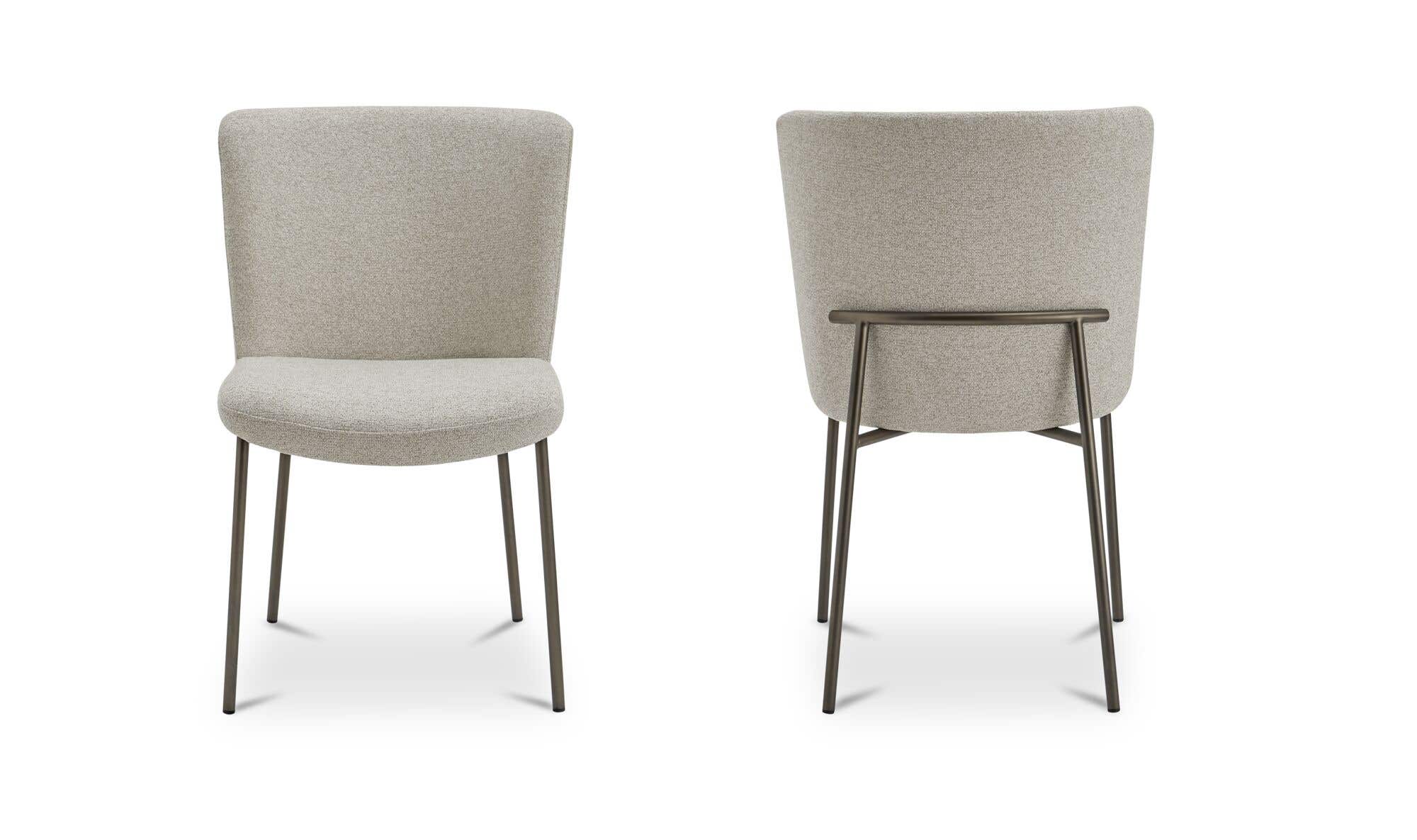 Moe's Home Early Dining Chair Beige-Set Of Two - Image 4