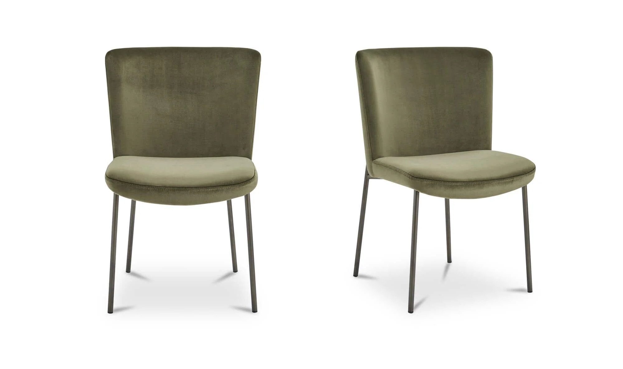 Moe's Home Early Dining Chair Faux Green Mohair-Set Of Two