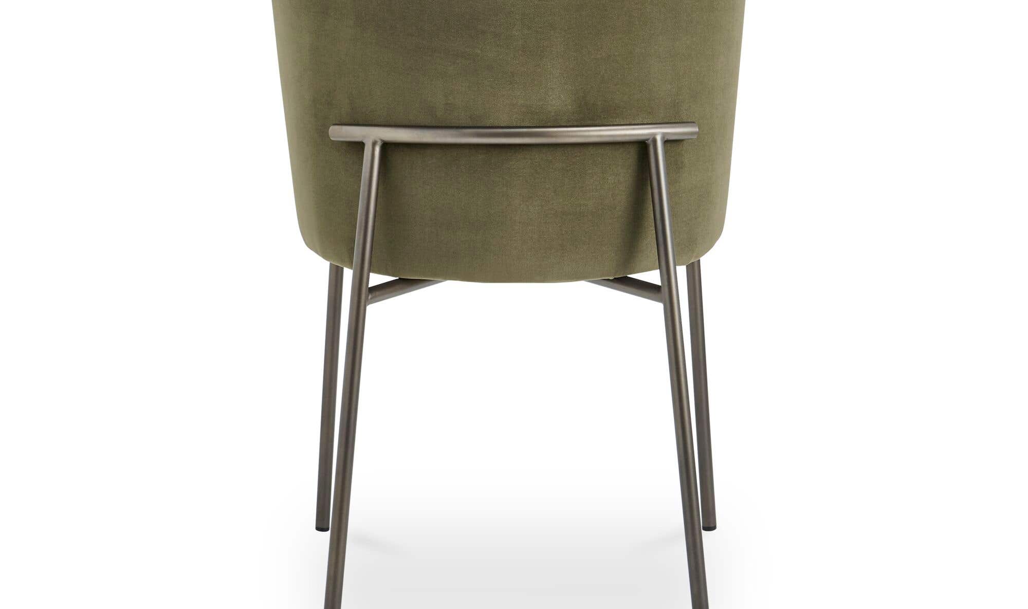 Moe's Home Early Dining Chair Faux Green Mohair-Set Of Two - Image 5