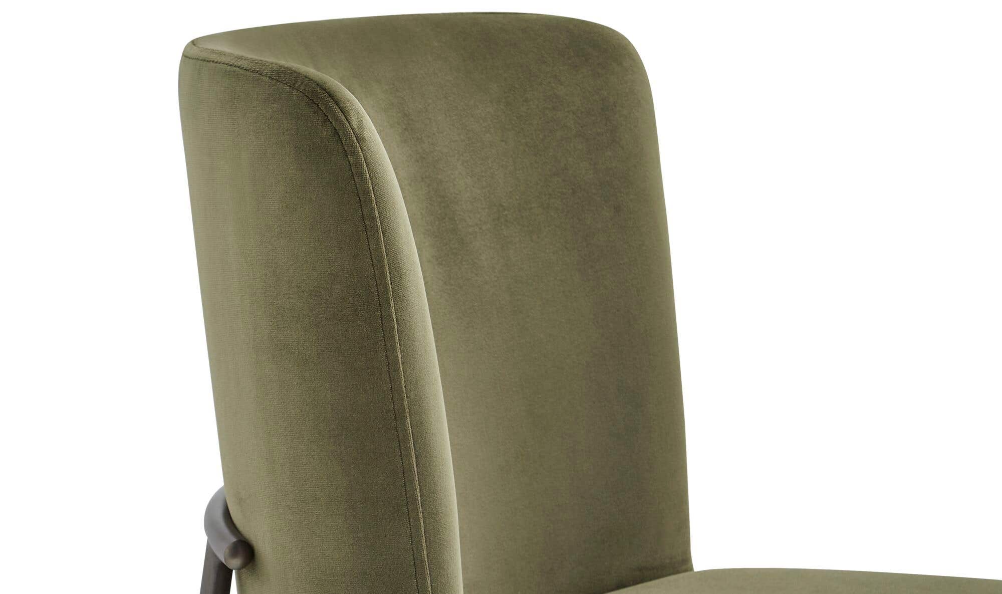 Moe's Home Early Dining Chair Faux Green Mohair-Set Of Two - Image 6