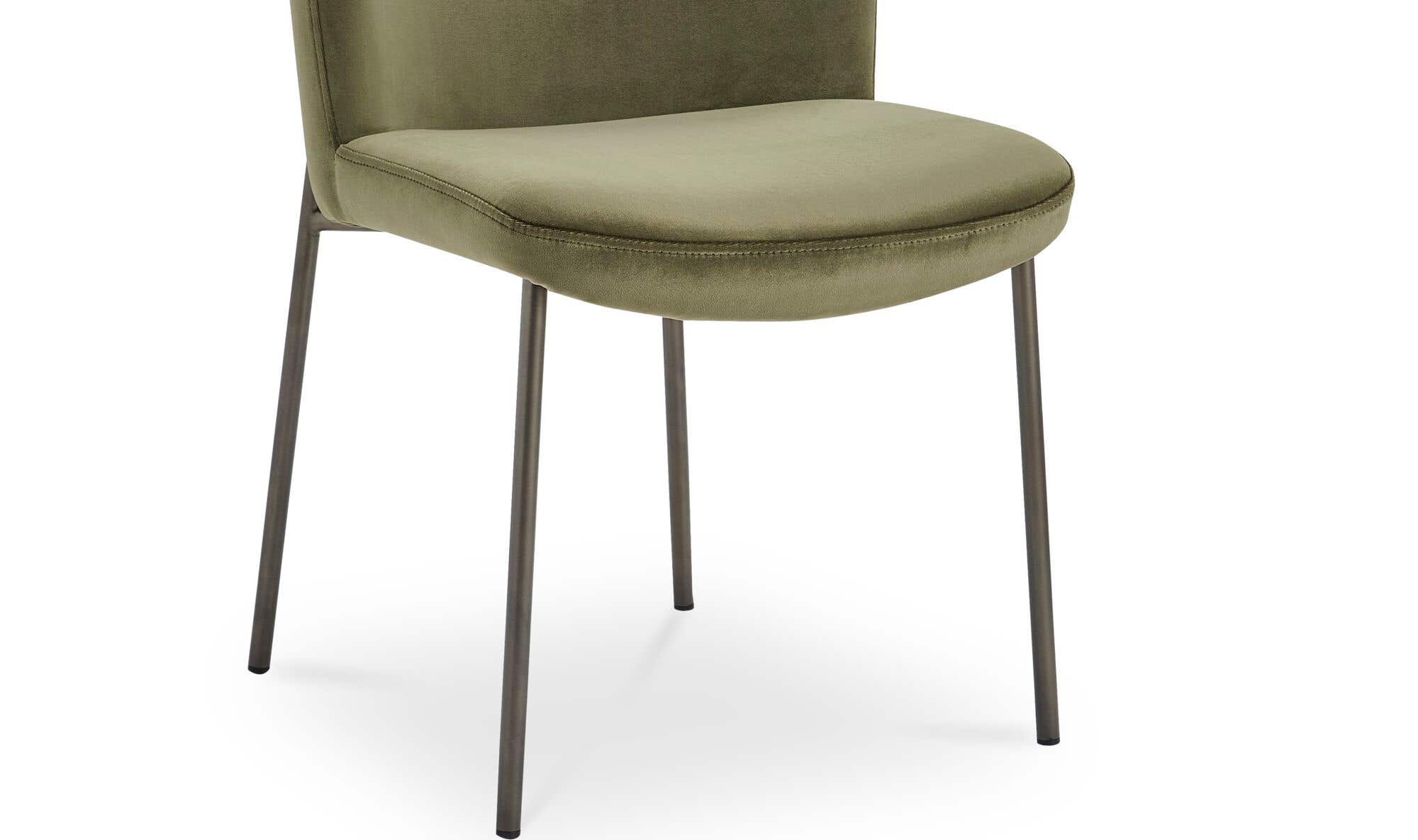 Moe's Home Early Dining Chair Faux Green Mohair-Set Of Two - Image 7